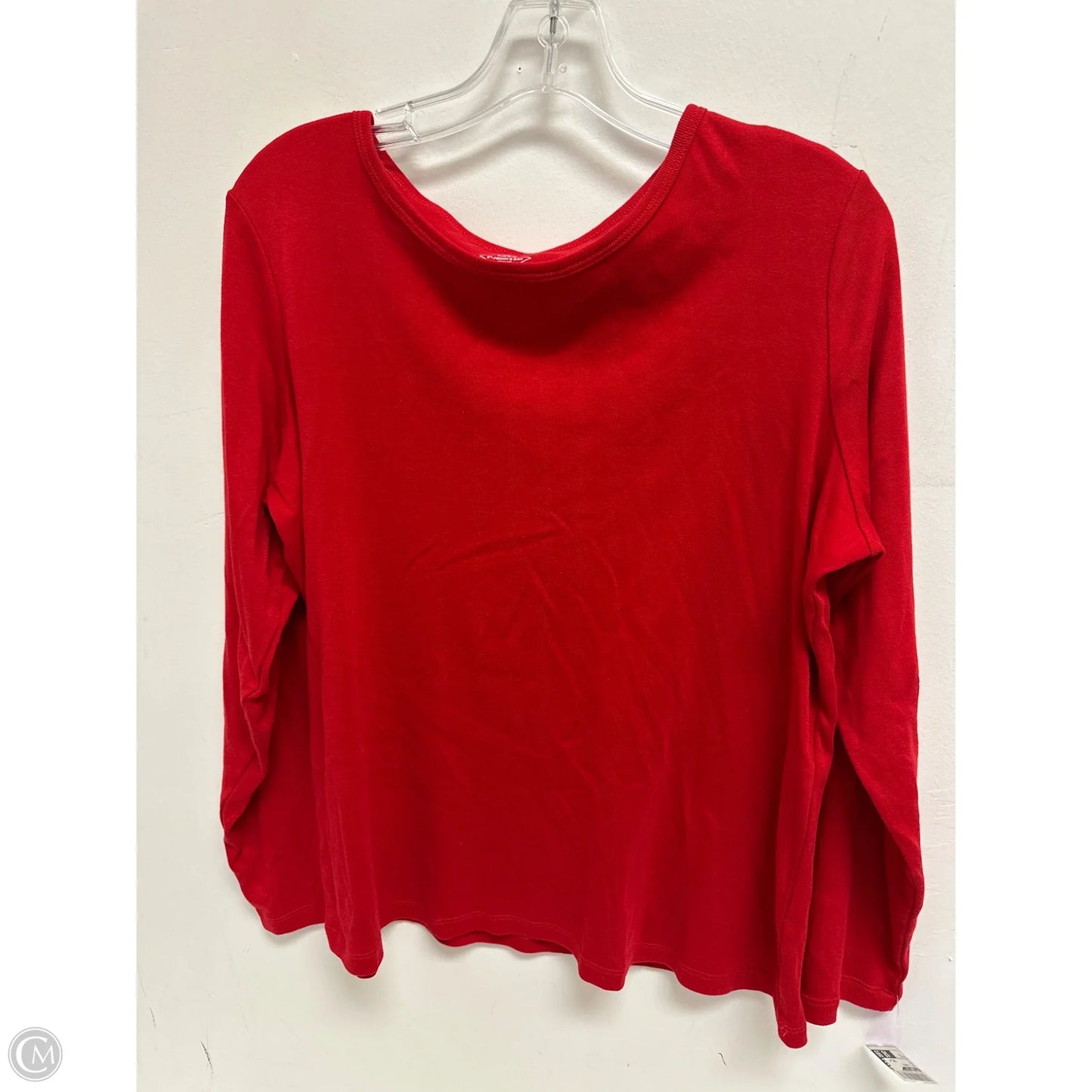 Top Long Sleeve Basic By St Johns Bay In Red, Size: Xl