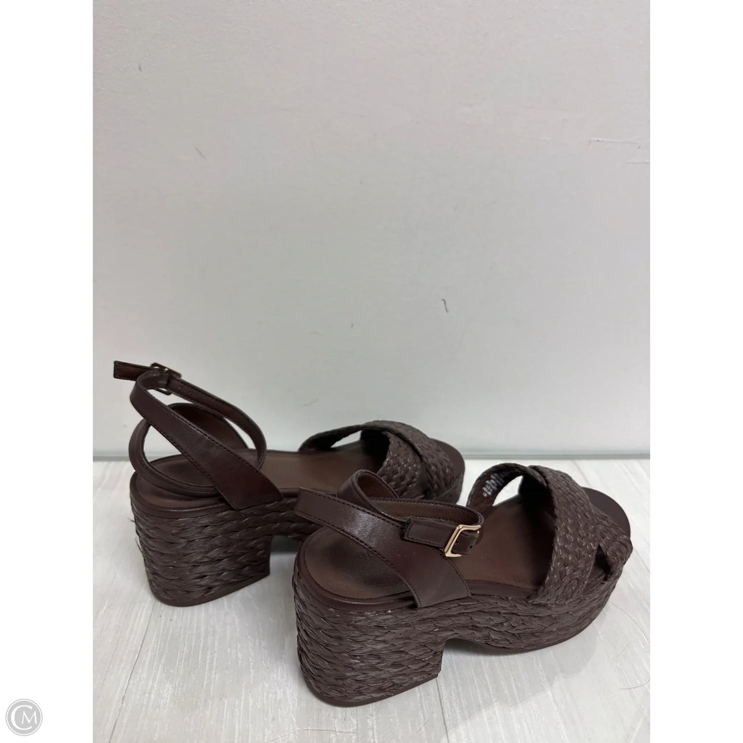 Sandals Heels Block By Old Navy In Brown, Size: 7