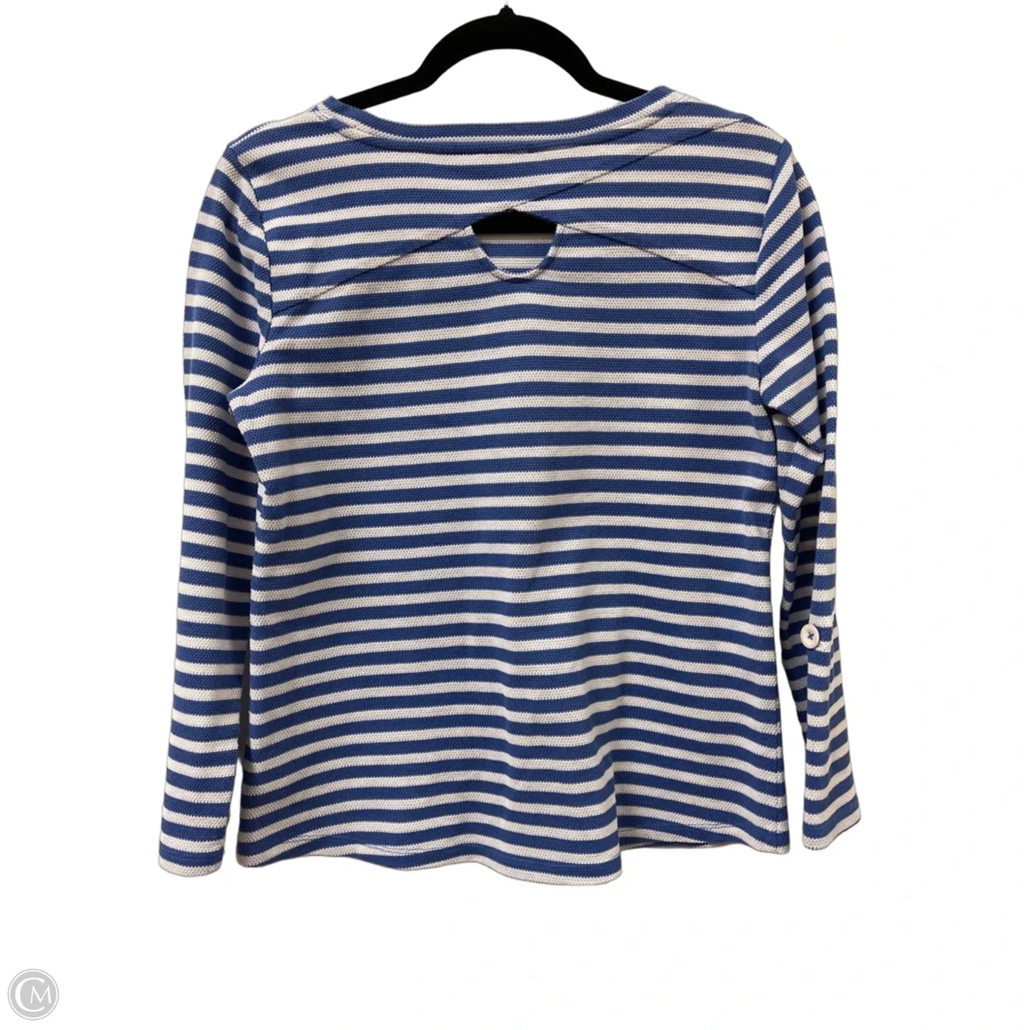 Top Long Sleeve By Talbots In Striped Pattern, Size: S