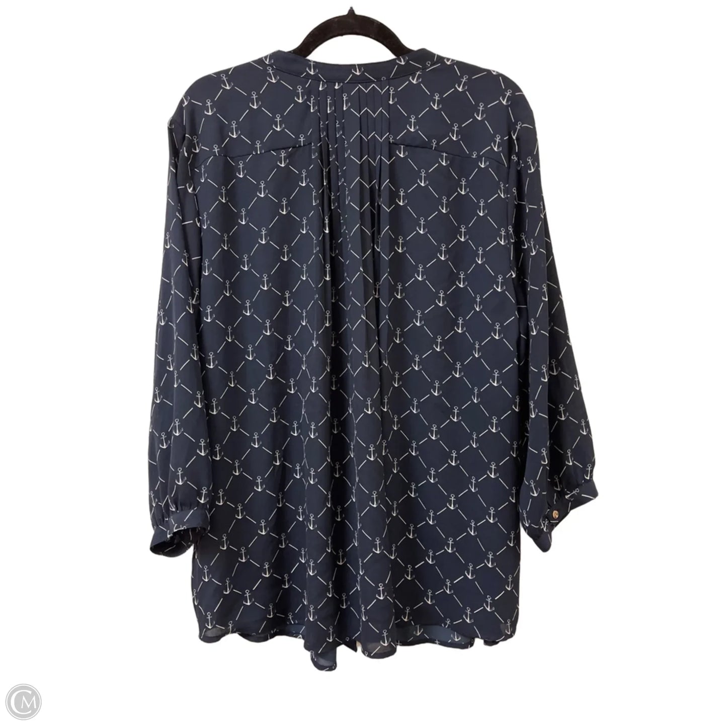 Top Long Sleeve By Charter Club In Navy, Size: Xl