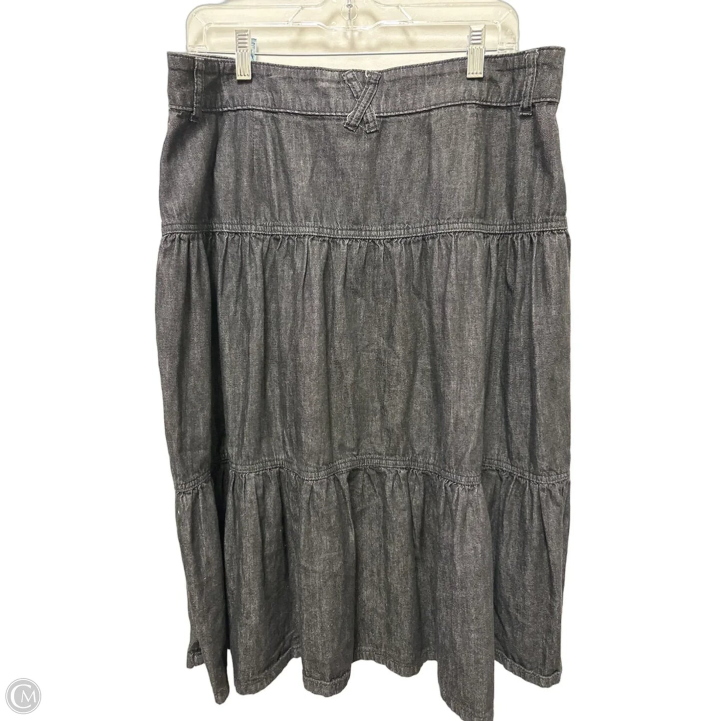 Skirt Midi By Time And Tru In Black, Size: 12