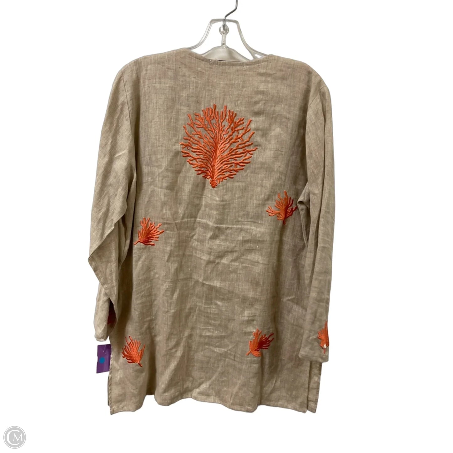 Tunic Long Sleeve By Cmc In Cream, Size: Xl