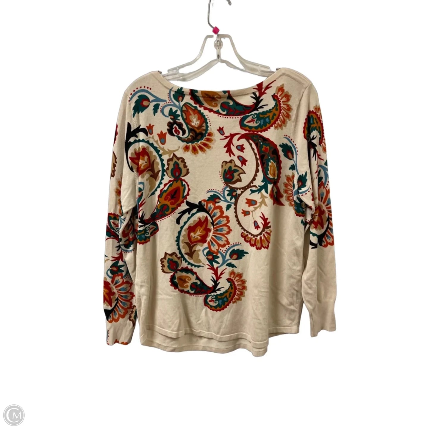 Top Long Sleeve By Chicos In Cream, Size: L