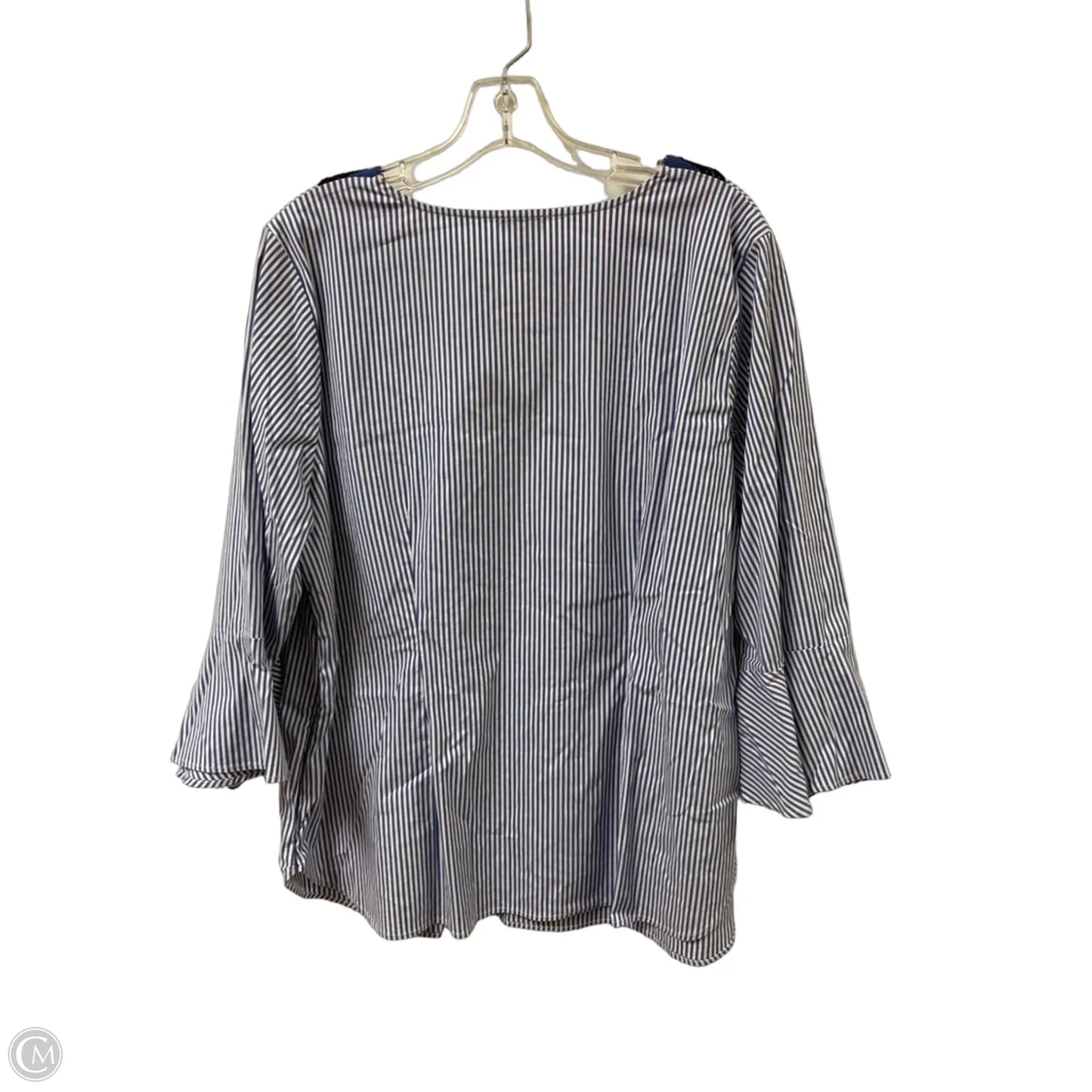 Blouse Long Sleeve By Talbots In Blue, Size: 1x