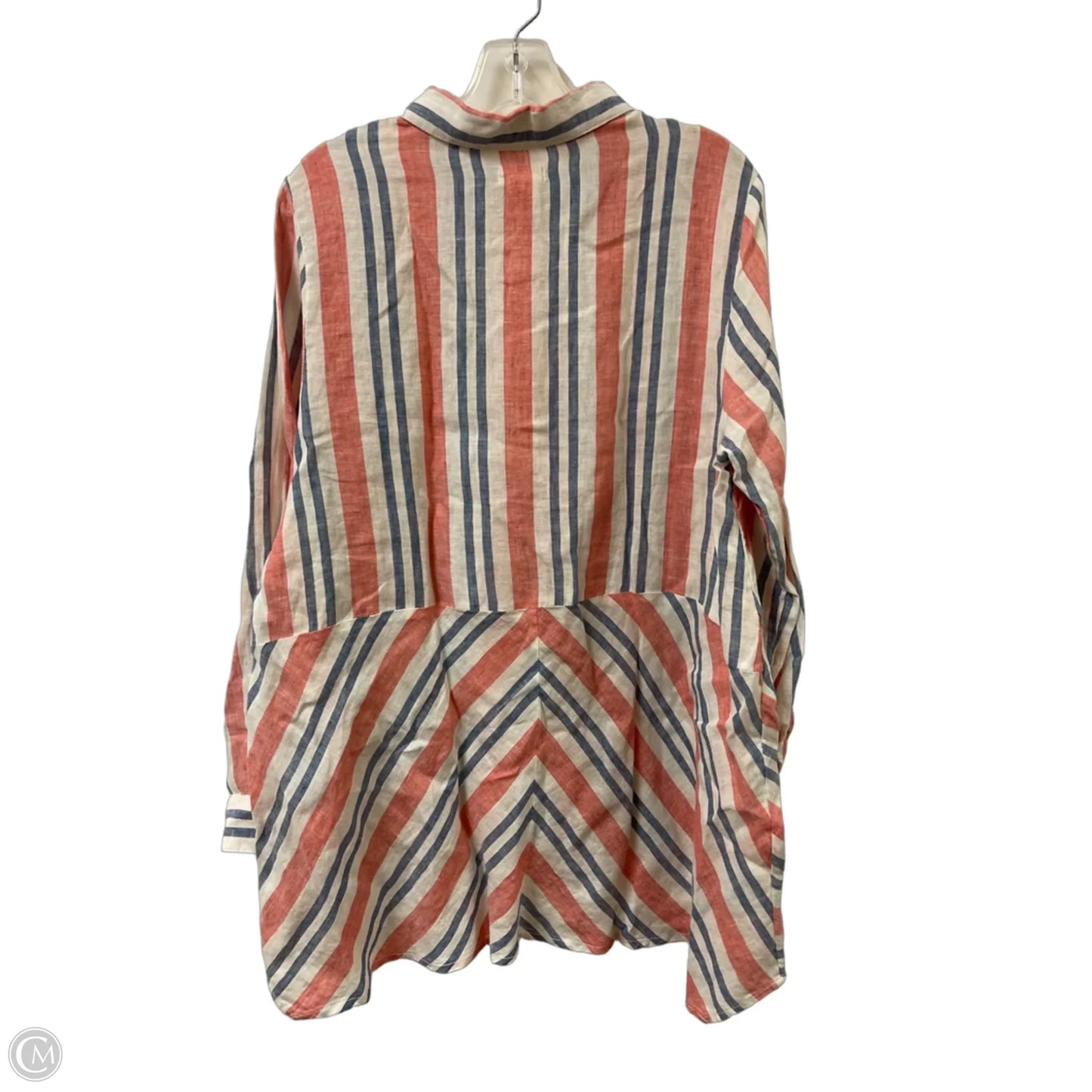 Tunic Long Sleeve By Artisan Ny In Striped Pattern, Size: L