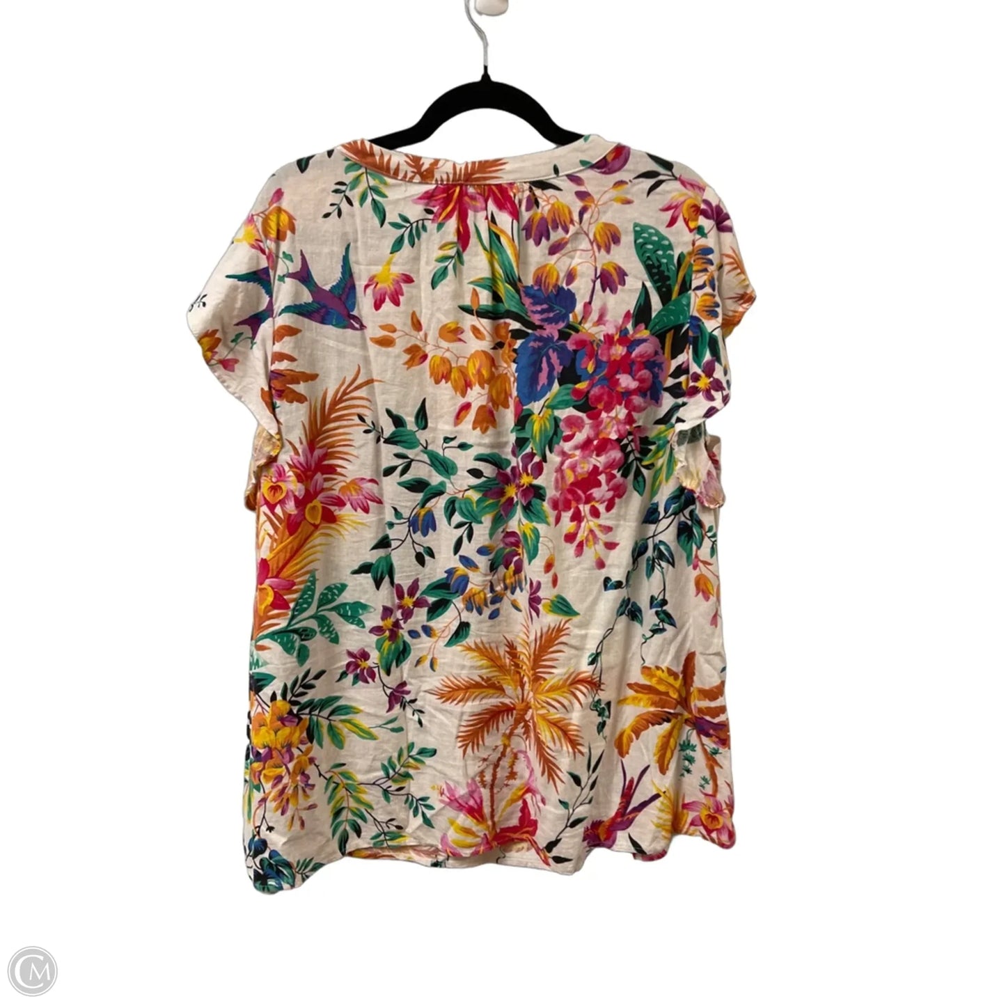 Top Short Sleeve By Rachel Roy In Floral Print, Size: 3x