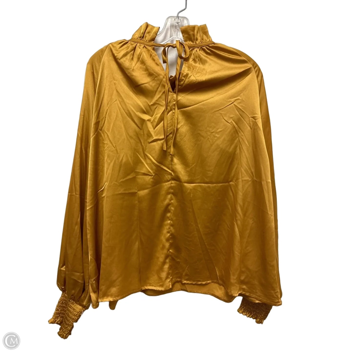 Top Long Sleeve By Glam In Yellow, Size: L