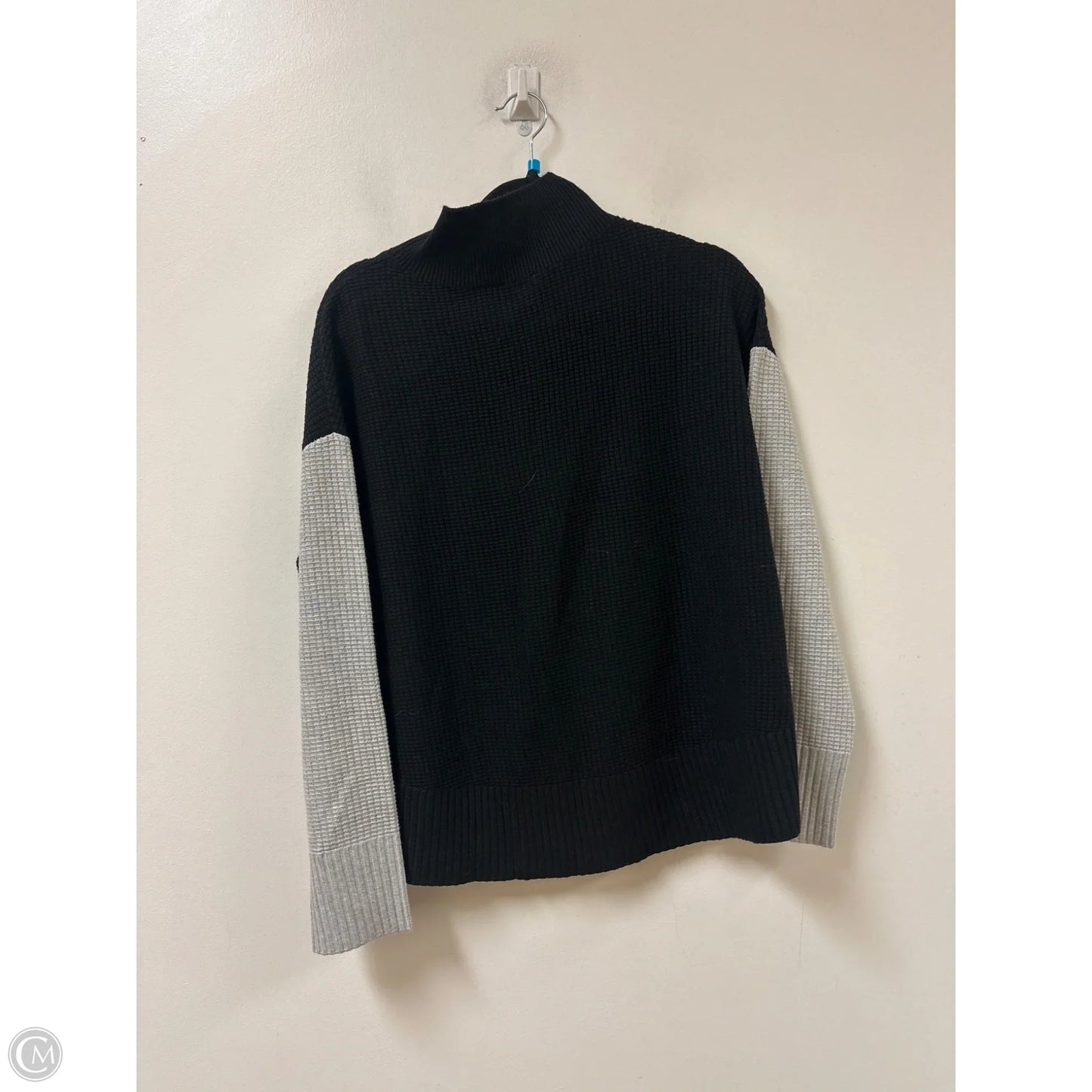 Sweater By Talbots In Black & Grey, Size: M