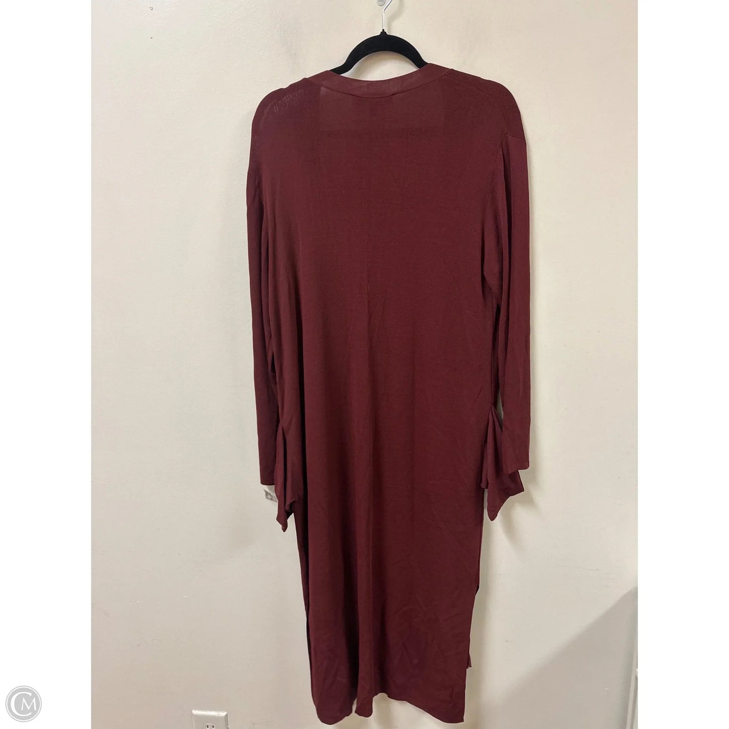 Sweater Cardigan By Eloquii In Red, Size: Xl