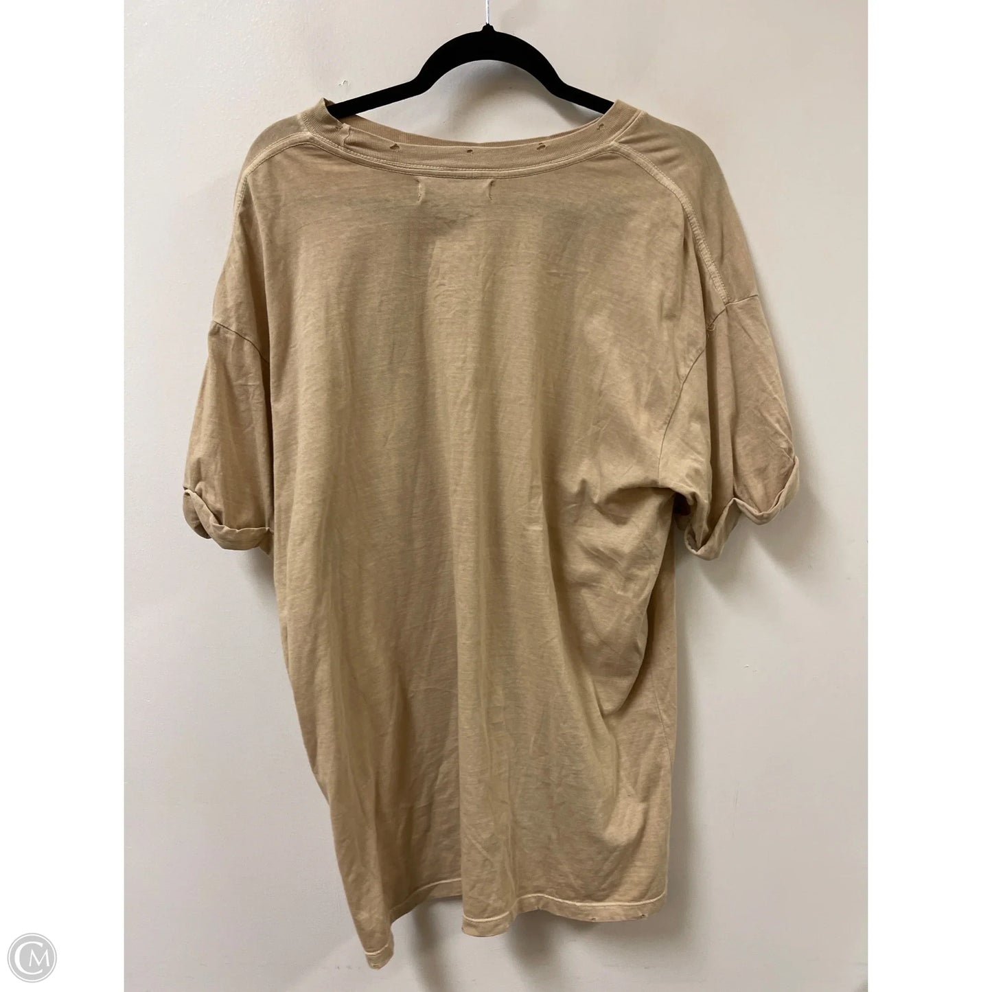 Top Short Sleeve By Girl Dangerous In Brown, Size: Xl