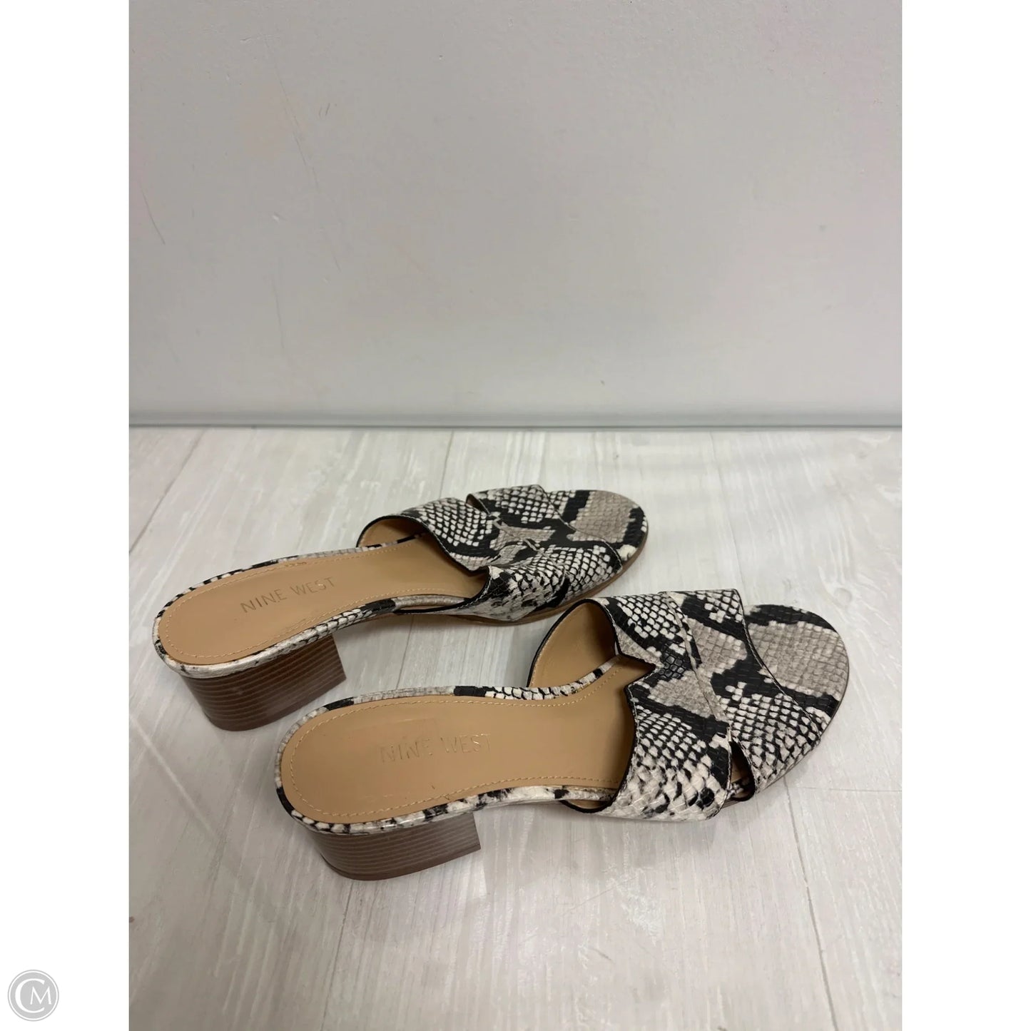 Shoes Heels Block By Nine West In Snakeskin Print, Size: 8