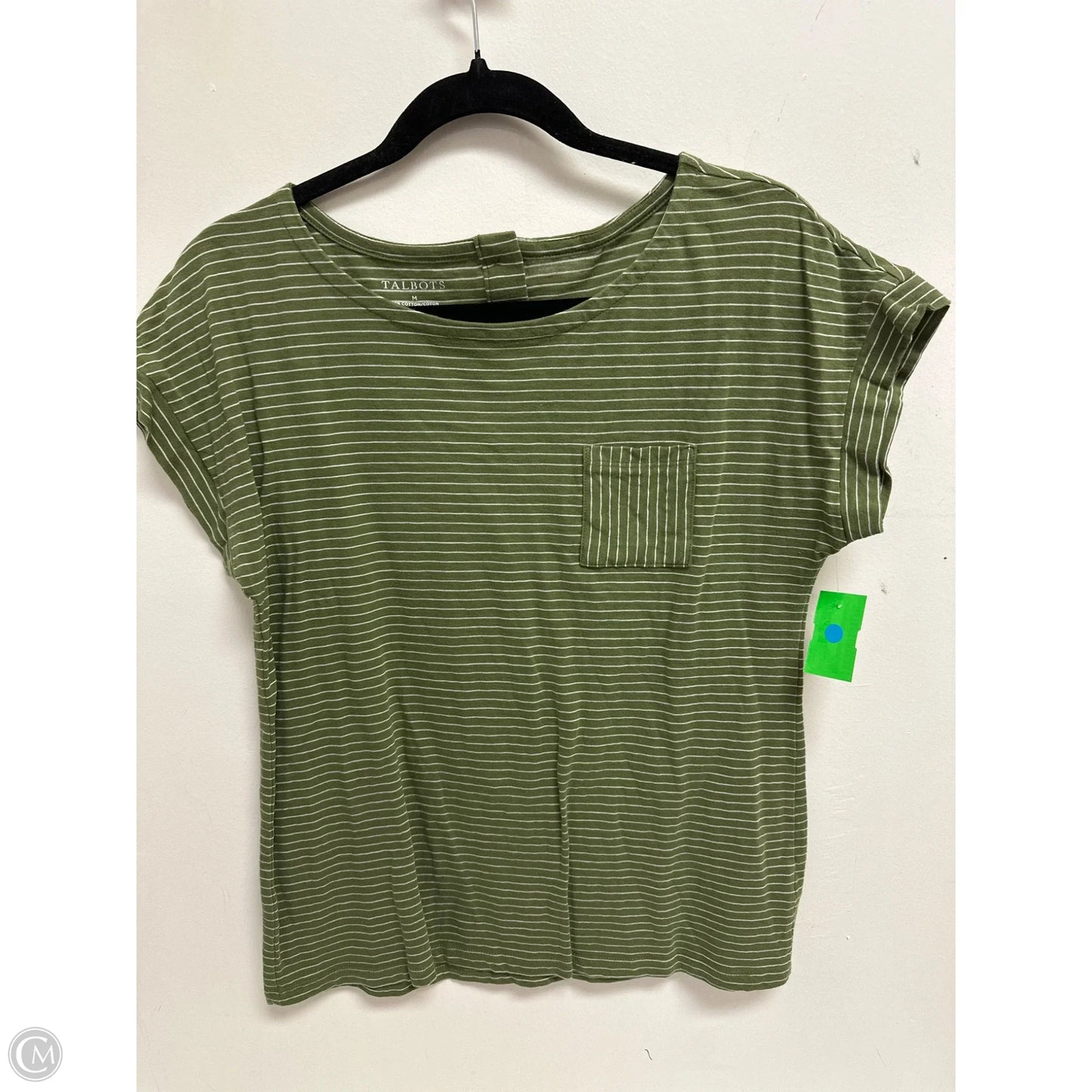 Top Short Sleeve By Talbots In Green, Size: M