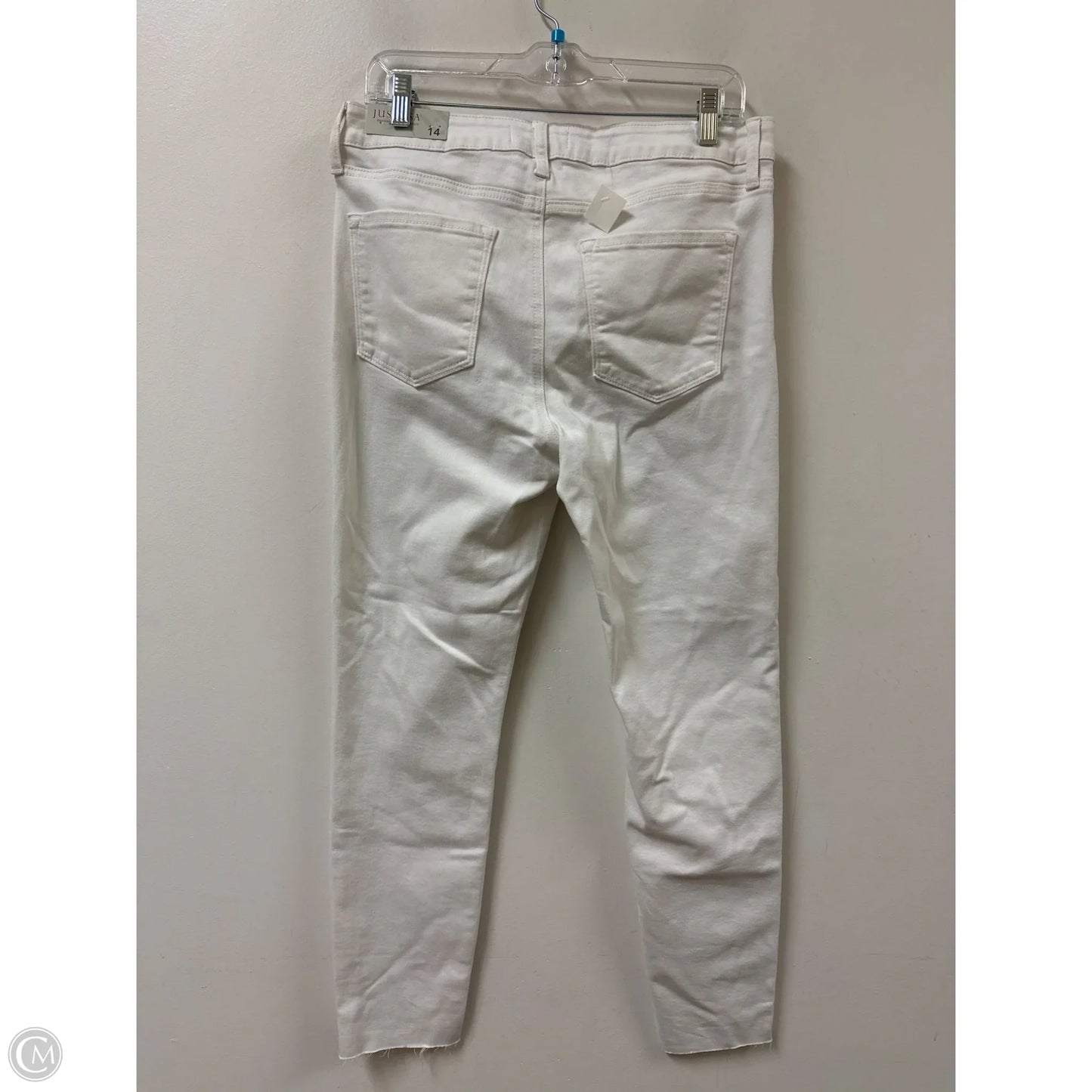 Jeans Skinny By Just Usa In White, Size: 14