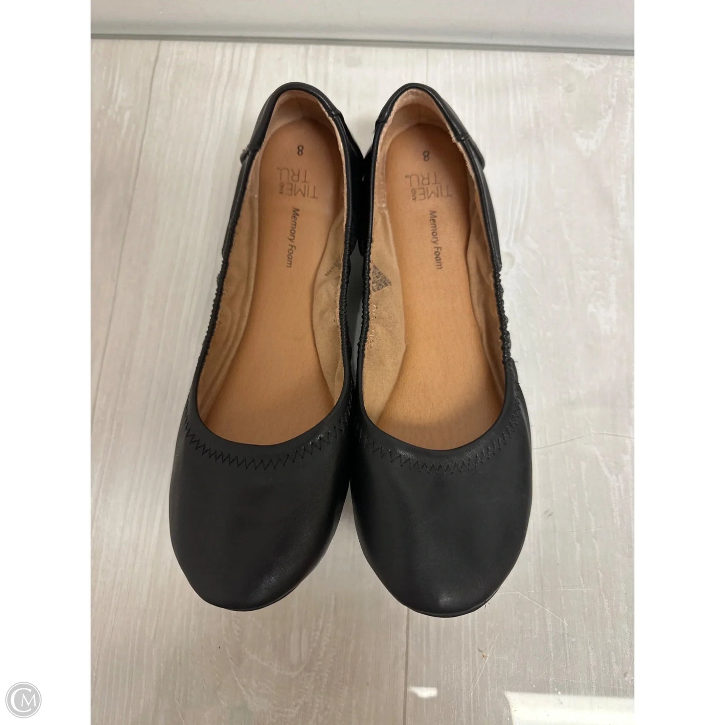 Sandals Flats By Time And Tru In Black, Size: 8