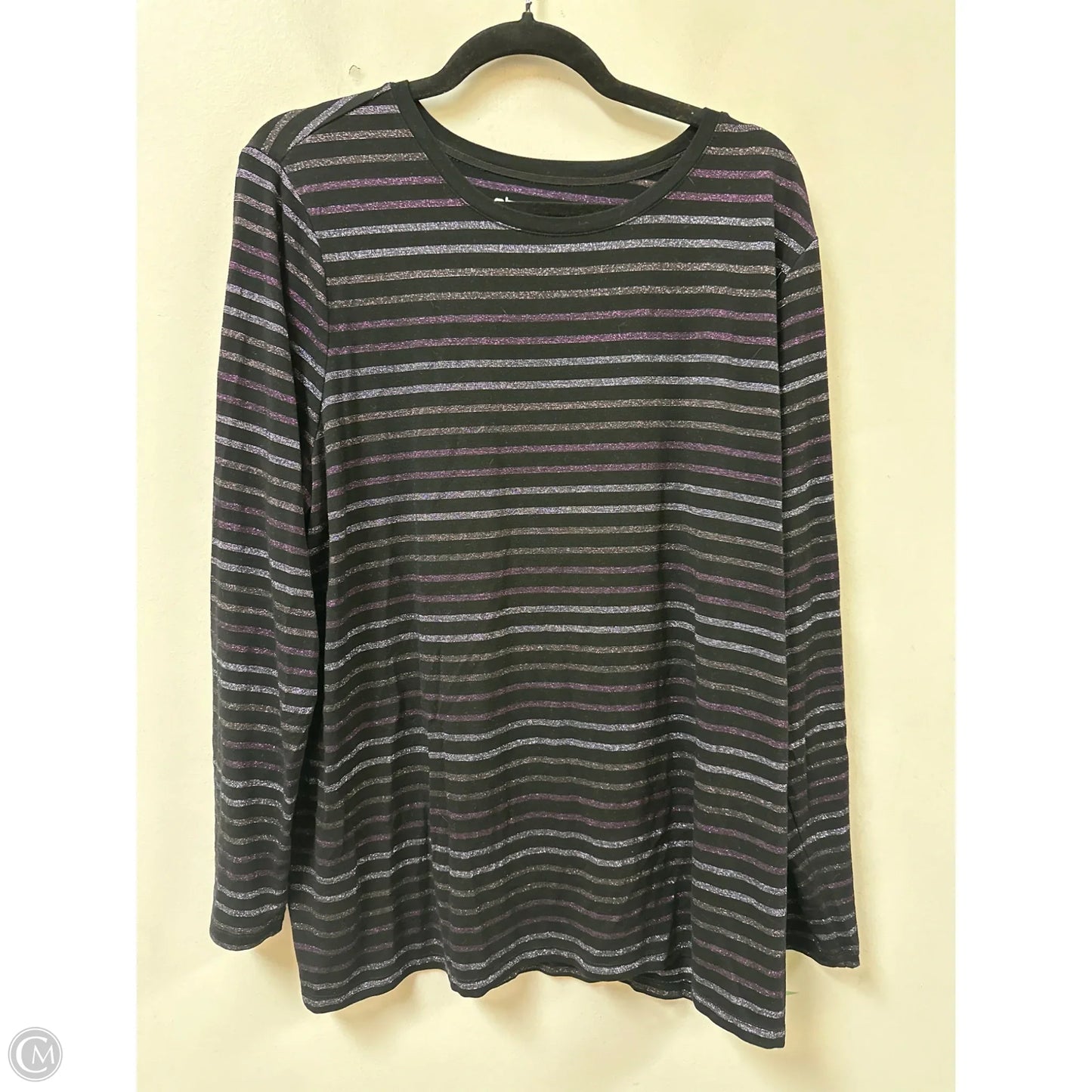 Top Long Sleeve By Chicos In Black, Size: 2x