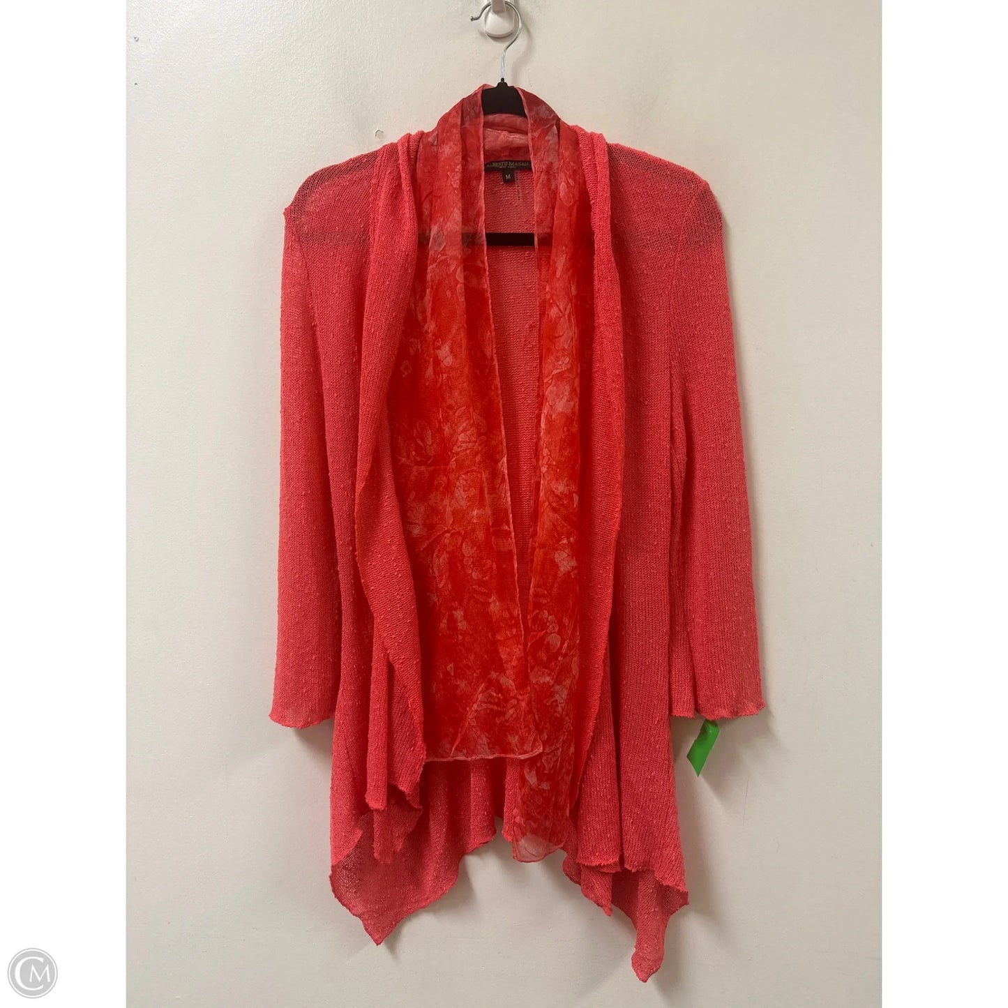 Sweater Cardigan By Alberto Makali In Orange, Size: M