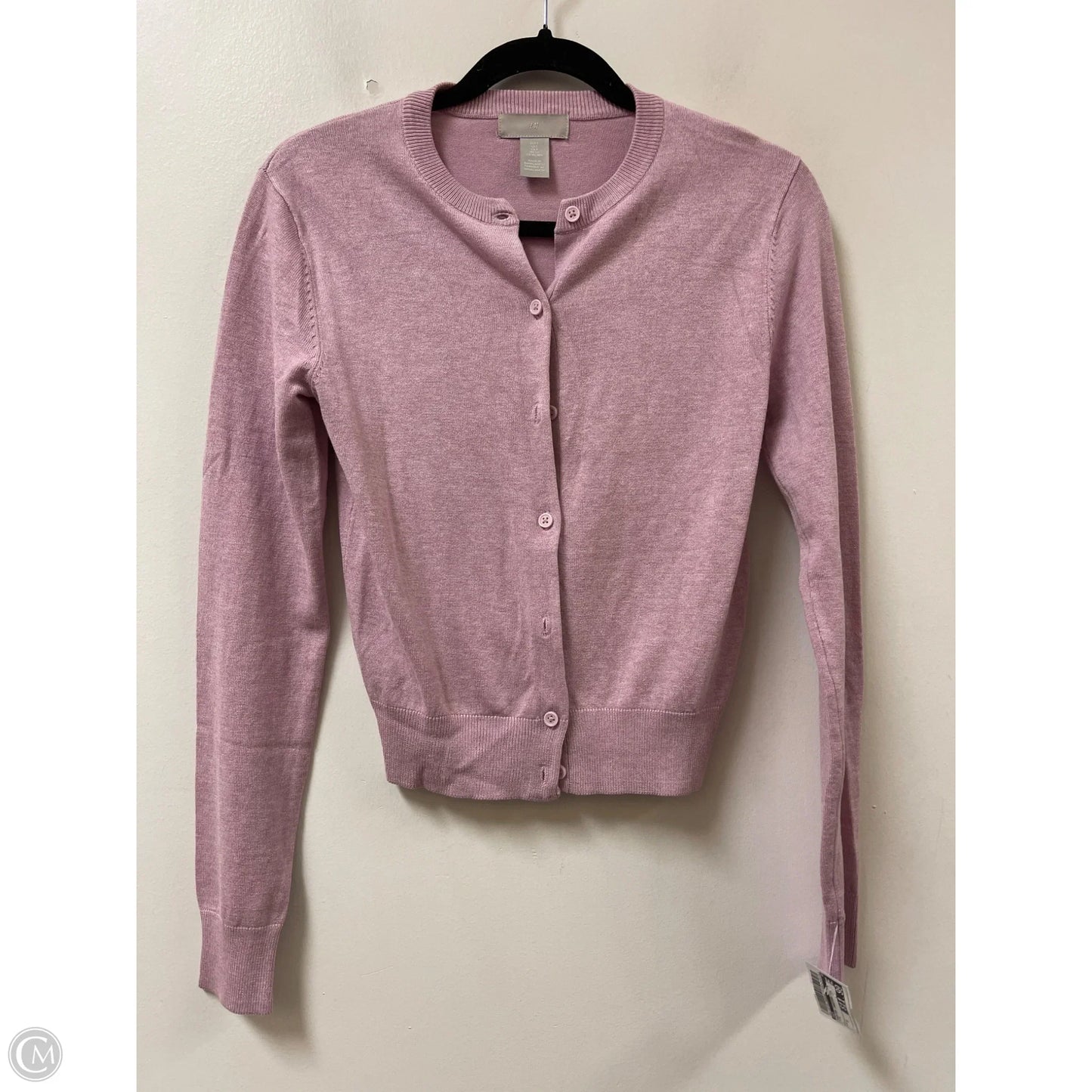 Sweater Cardigan By H&m In Pink, Size: S
