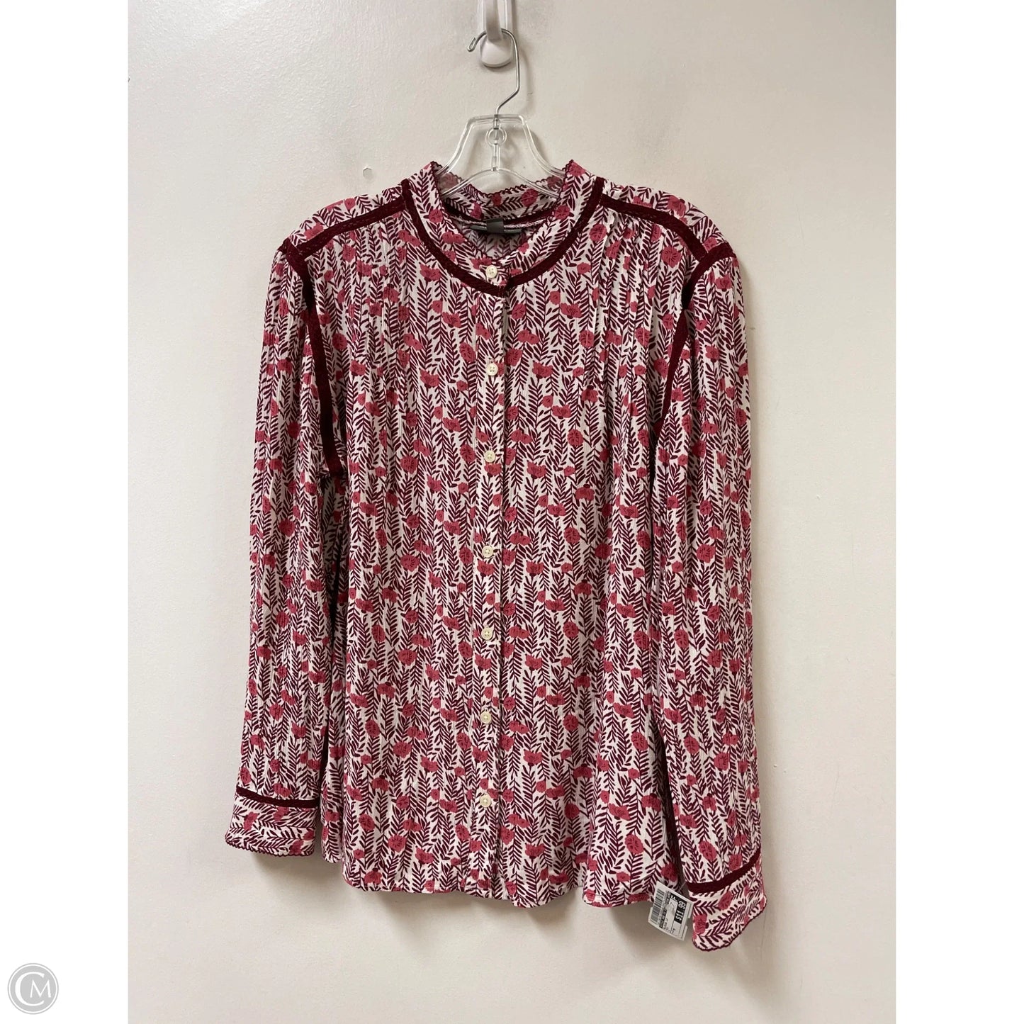 Blouse Long Sleeve By Style And Co Collection Women In Red, Size: M