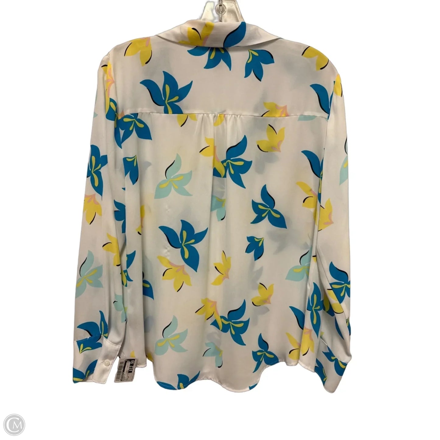 Blouse Long Sleeve By Worthington In White, Size: Lp