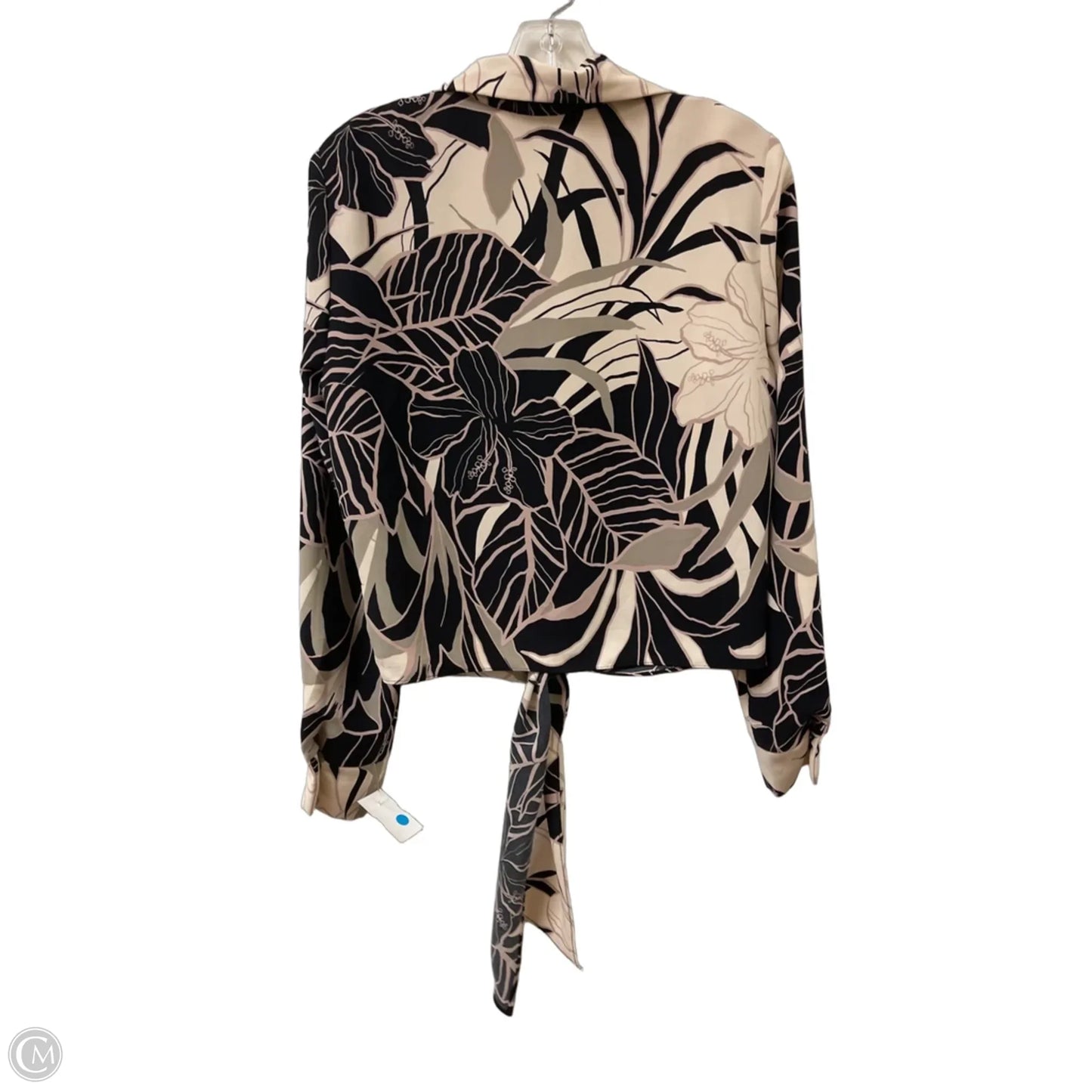 Top Long Sleeve By Joseph Ribkoff In Black & Cream, Size: M