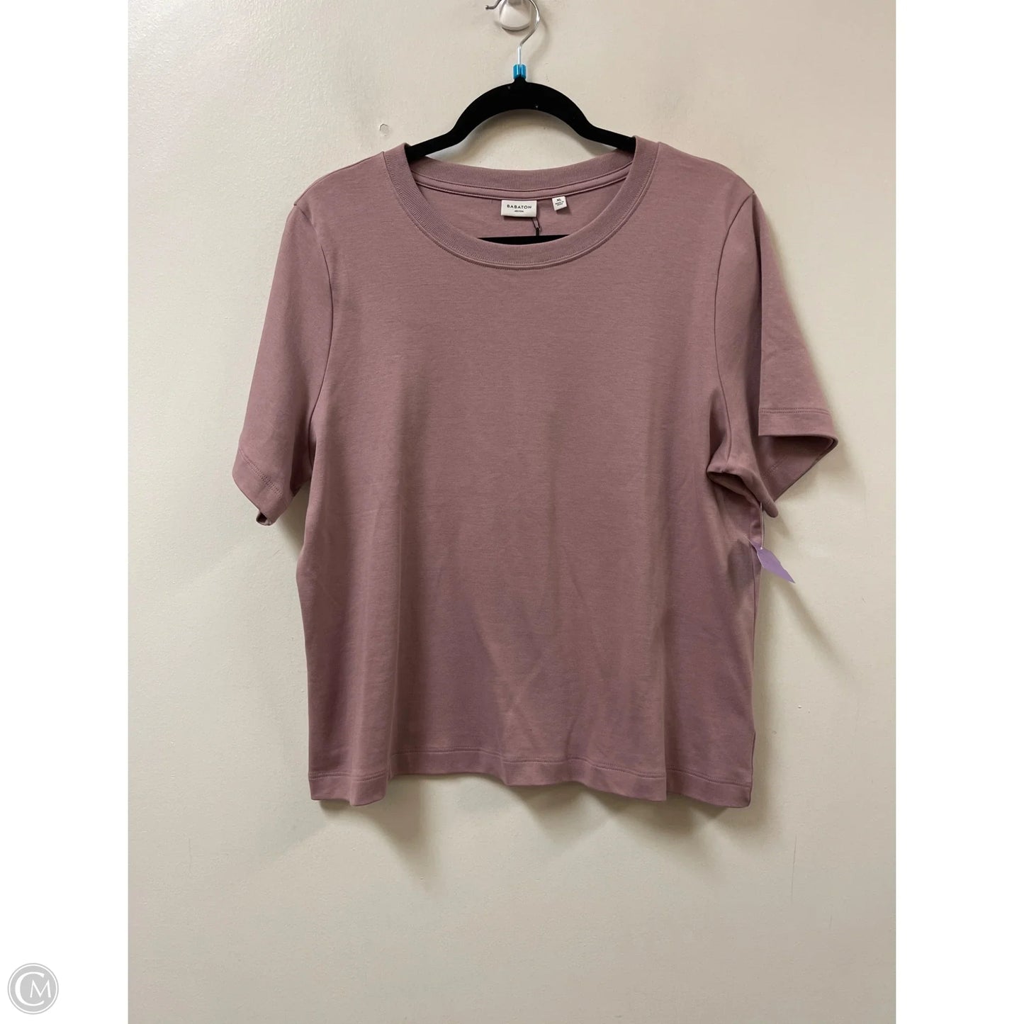 Top Short Sleeve By Babaton In Purple, Size: Xl