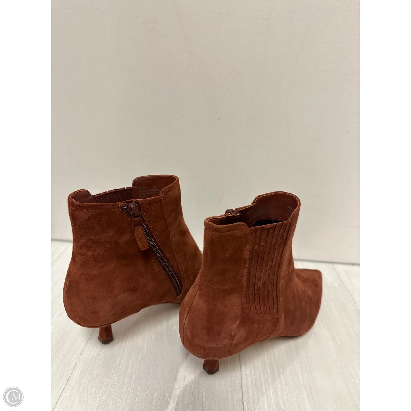 Boots Ankle Heels By Cole-haan In Brown, Size: 8