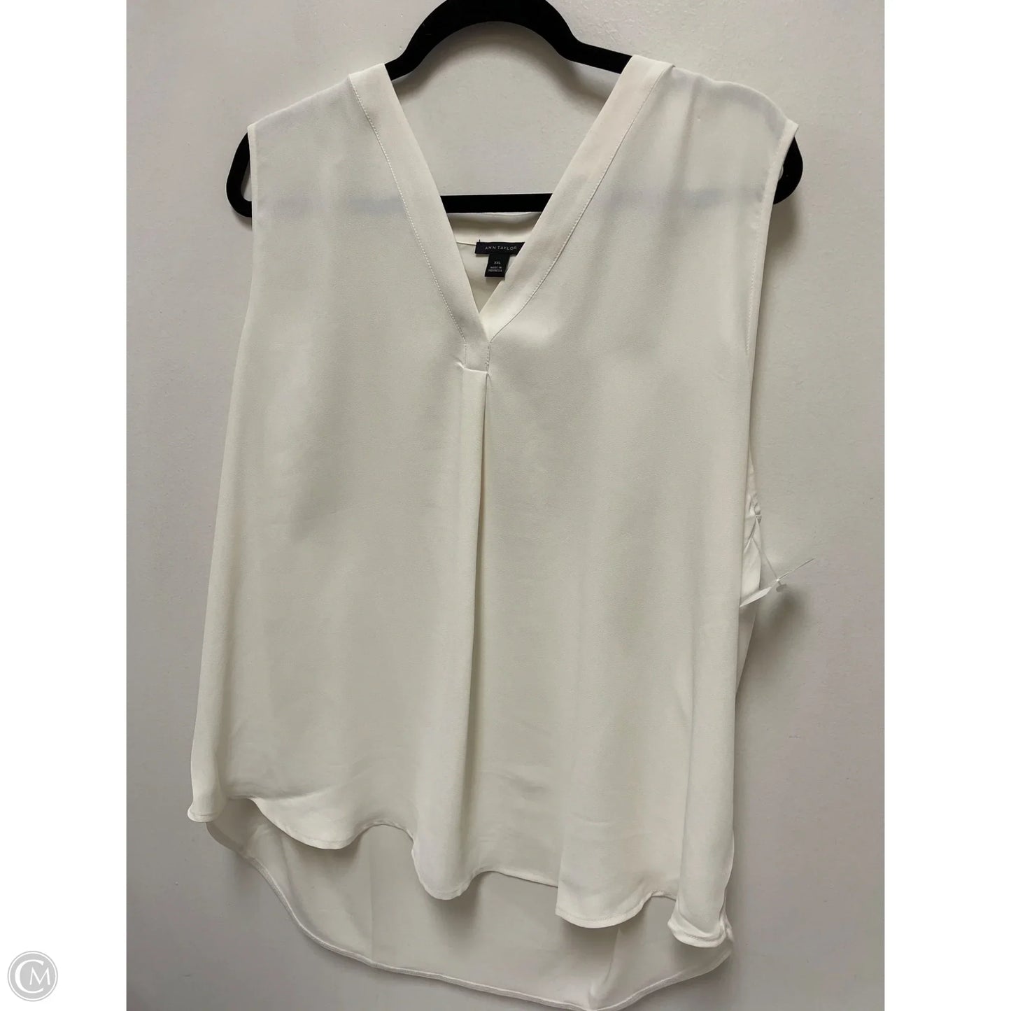 Top Sleeveless By Ann Taylor In Cream, Size: 1x