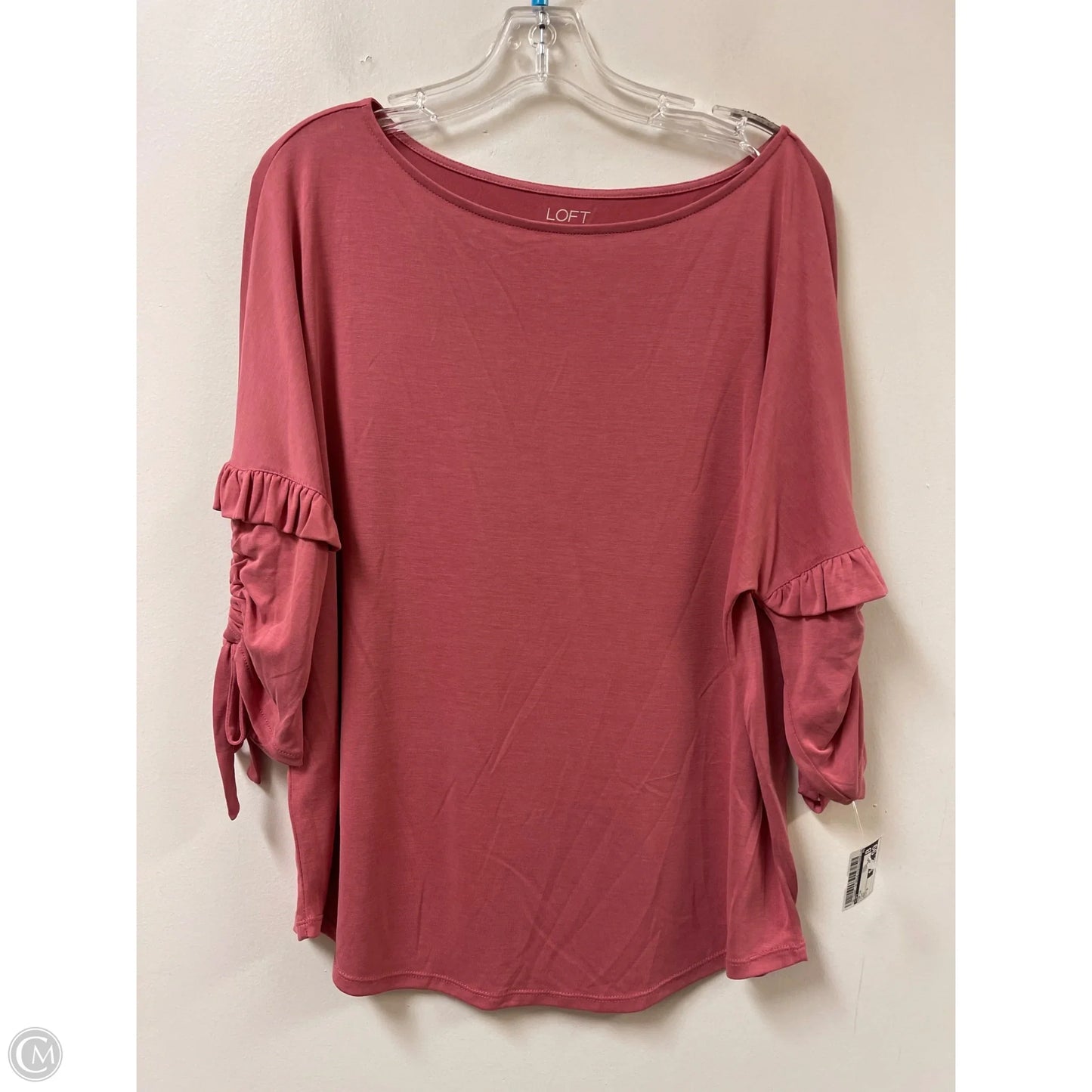 Top Long Sleeve By Loft In Pink, Size: M