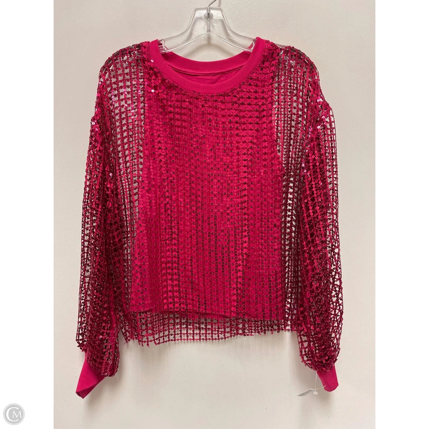 Top Long Sleeve By Pilcro In Pink, Size: S