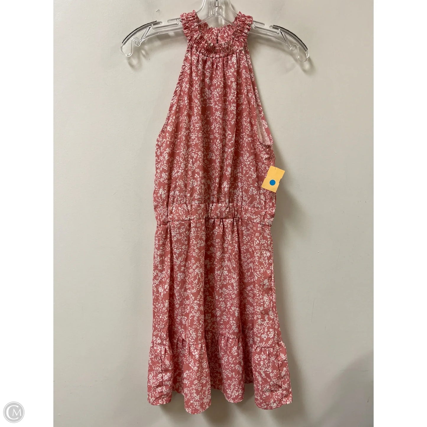 Dress Casual Short By Clothes Mentor In Pink & White, Size: S