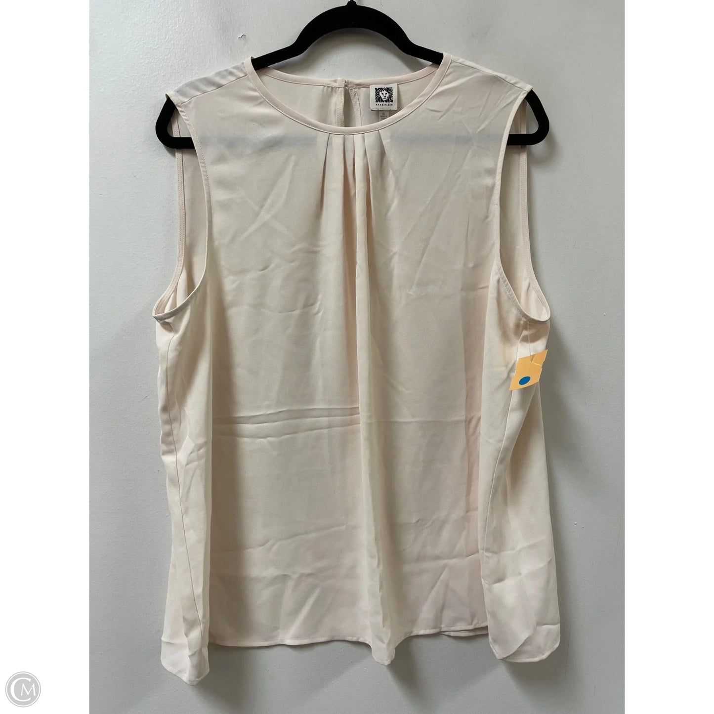 Top Sleeveless By Anne Klein In Cream, Size: Xl