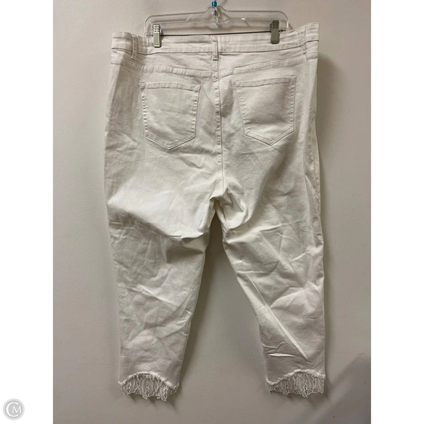 Jeans Skinny By For The Republic In White Denim, Size: 20