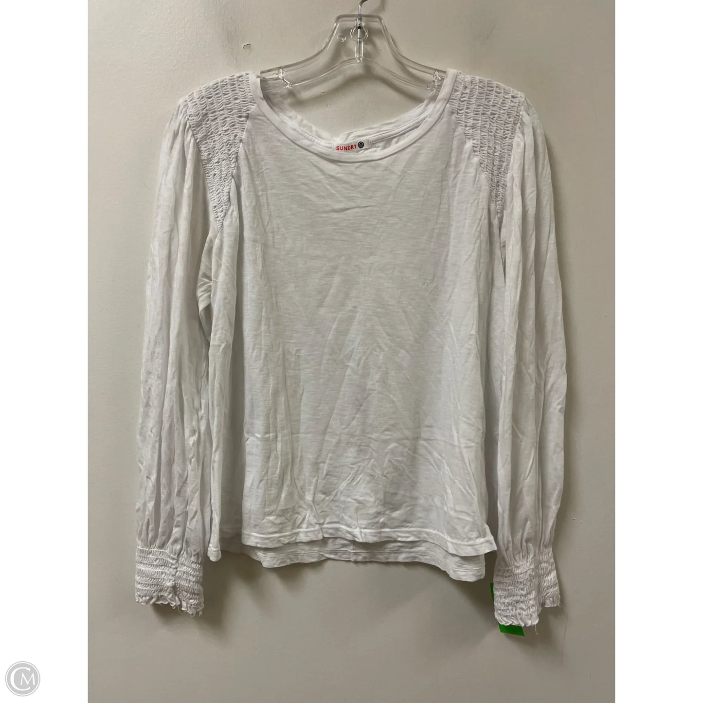 Top Long Sleeve By Sundry In White, Size: M