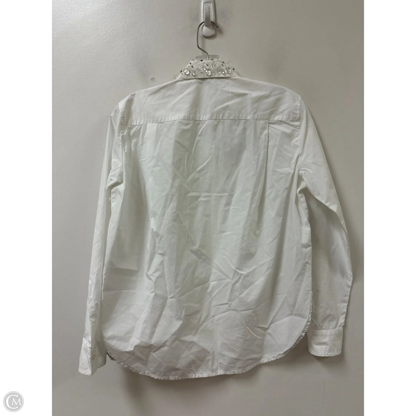 Blouse Long Sleeve By Loft In White, Size: Xs