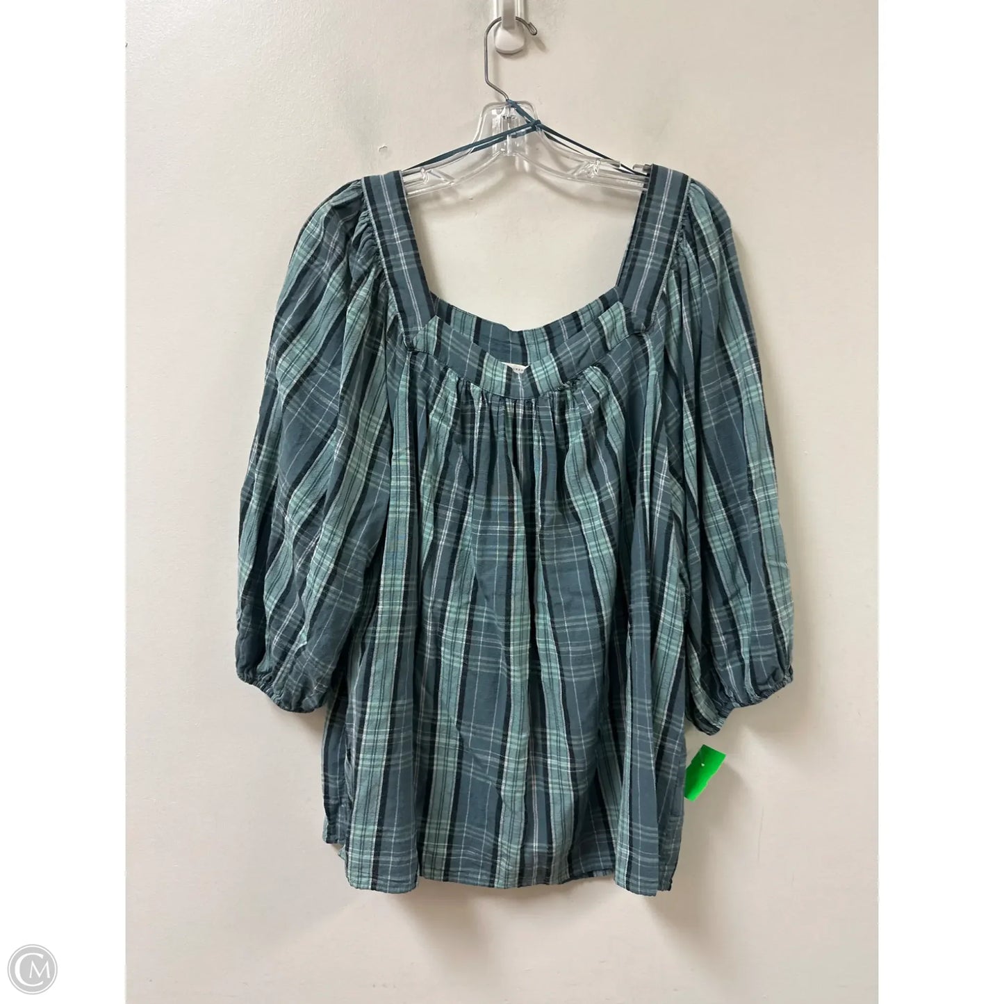Top Long Sleeve By Lc Lauren Conrad In Blue, Size: 1x