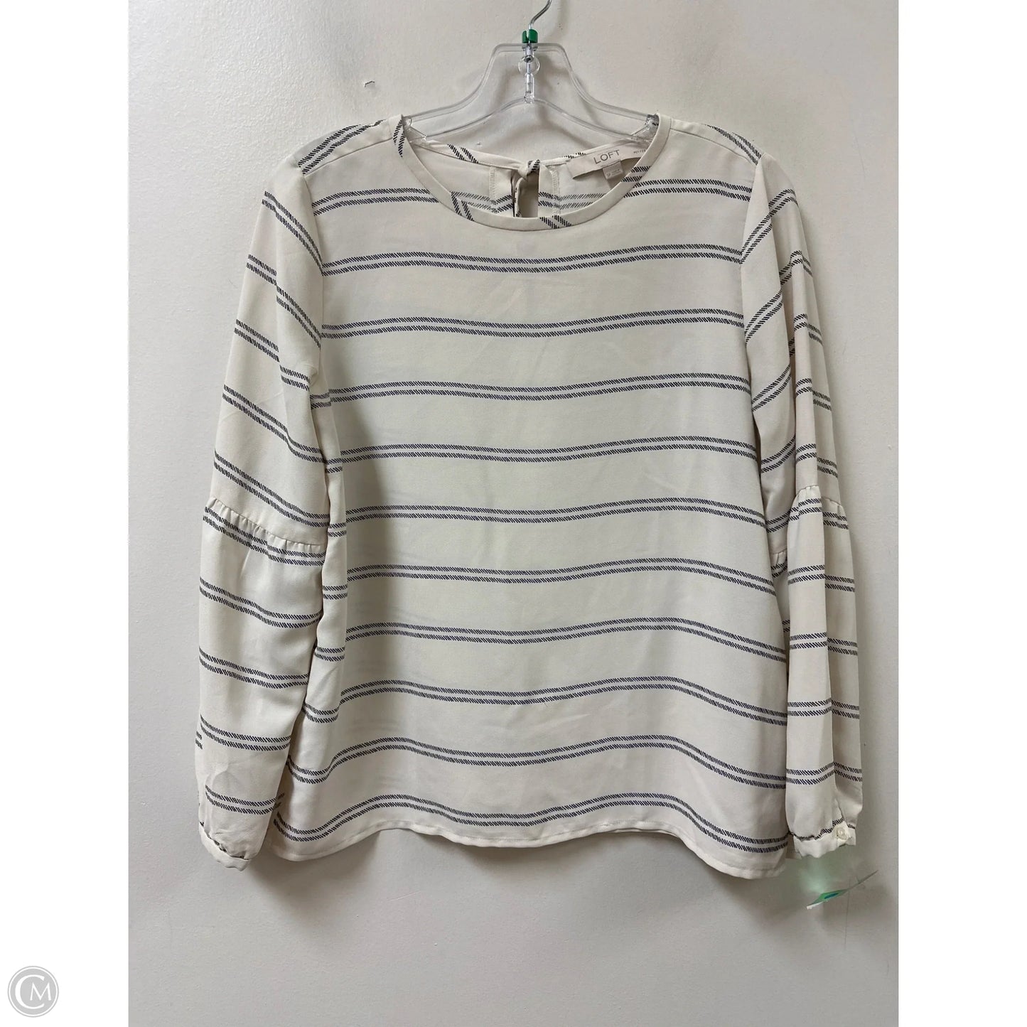 Top Long Sleeve By Loft In Striped Pattern, Size: Sp