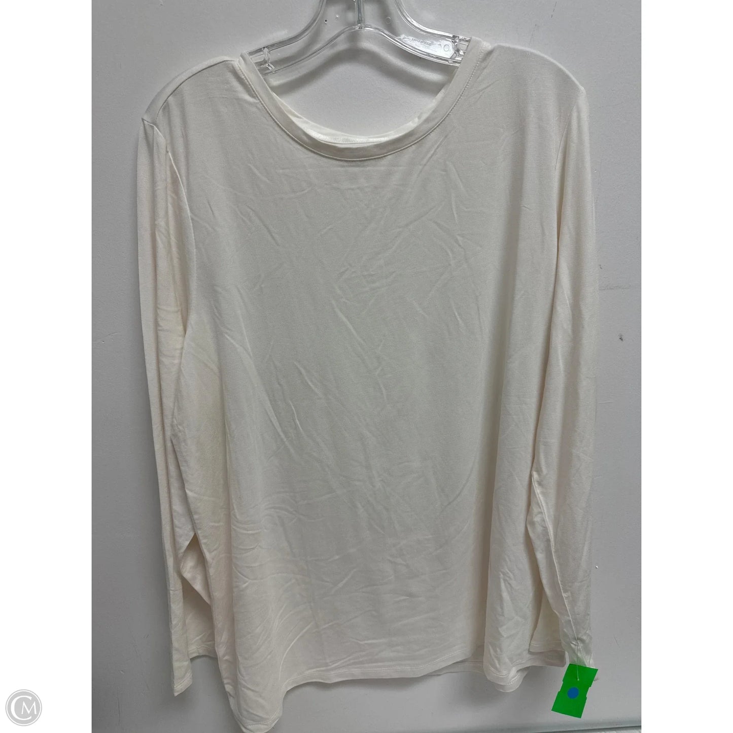 Top Long Sleeve By Chicos In Cream, Size: 1x