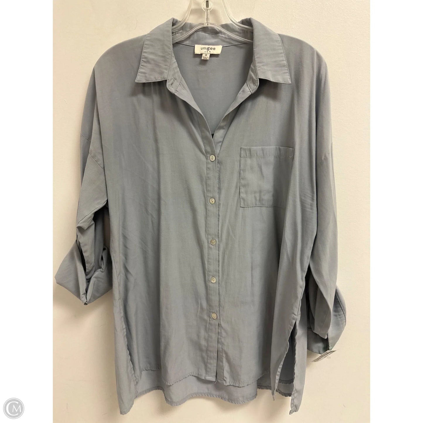 Blouse Long Sleeve By Umgee In Grey, Size: M