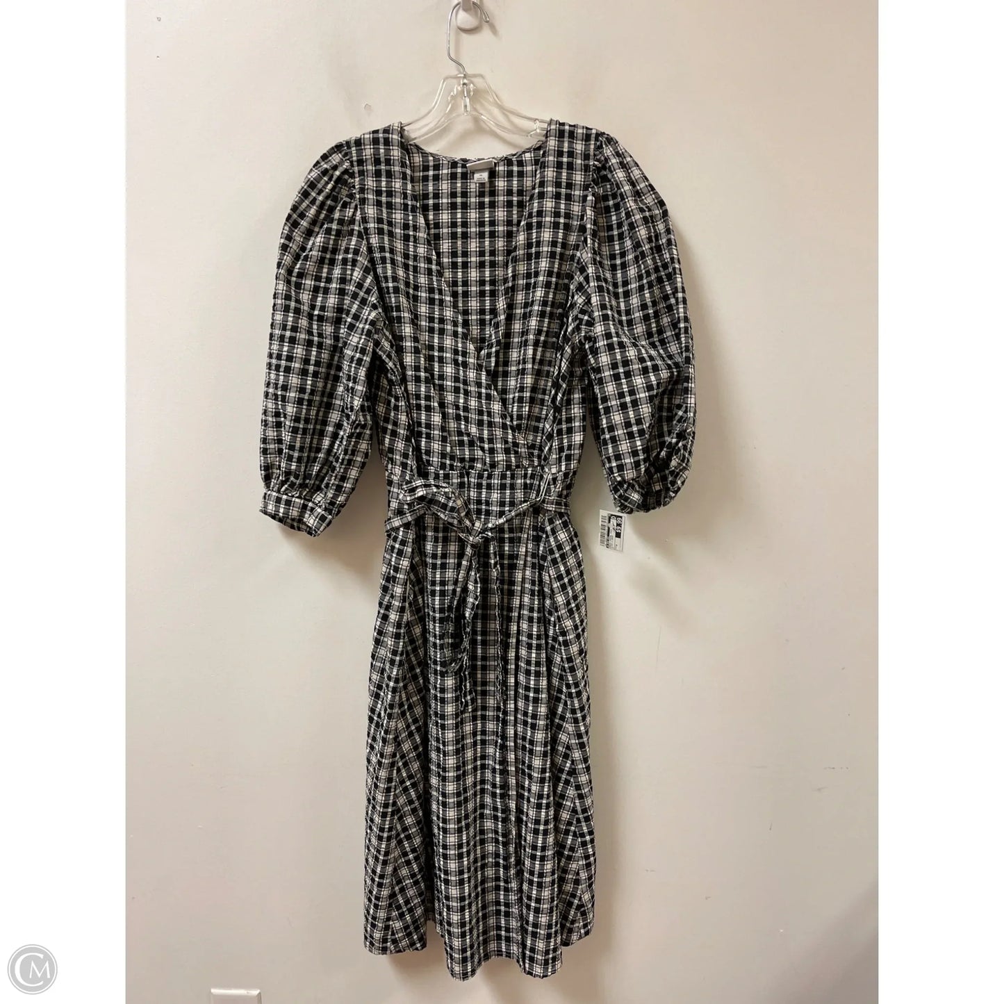 Dress Casual Midi By A New Day In Black & Cream, Size: M