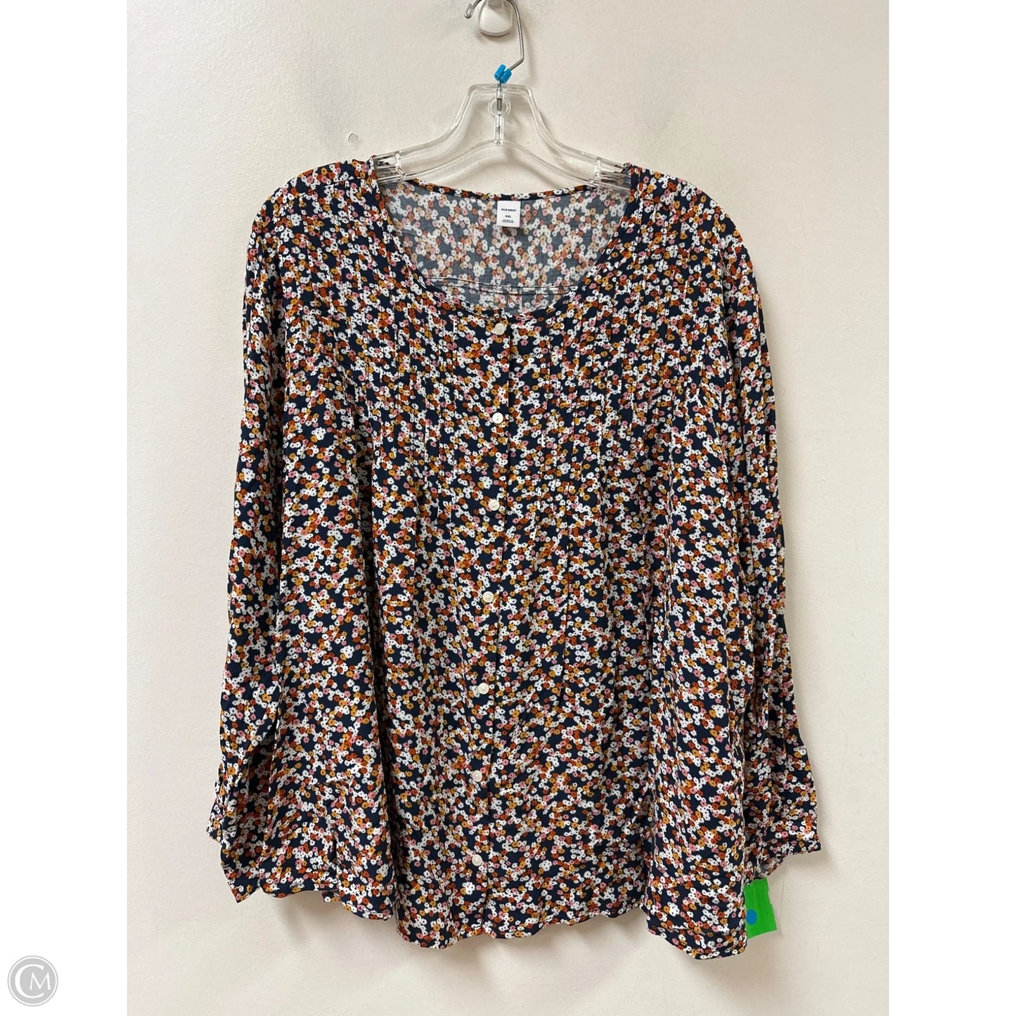 Blouse Long Sleeve By Old Navy In Floral Print, Size: 1x