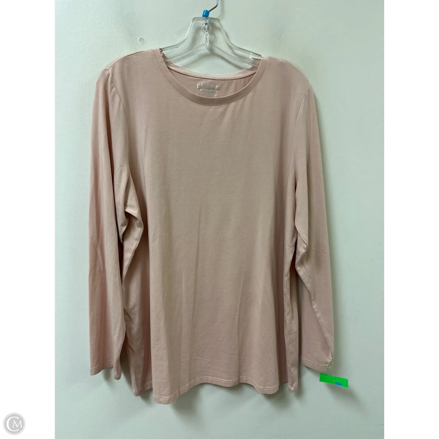 Top Long Sleeve By Chicos In Pink, Size: Xl