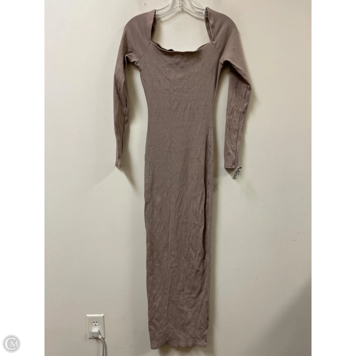 Dress Casual Maxi By Fashion Nova In Taupe, Size: L