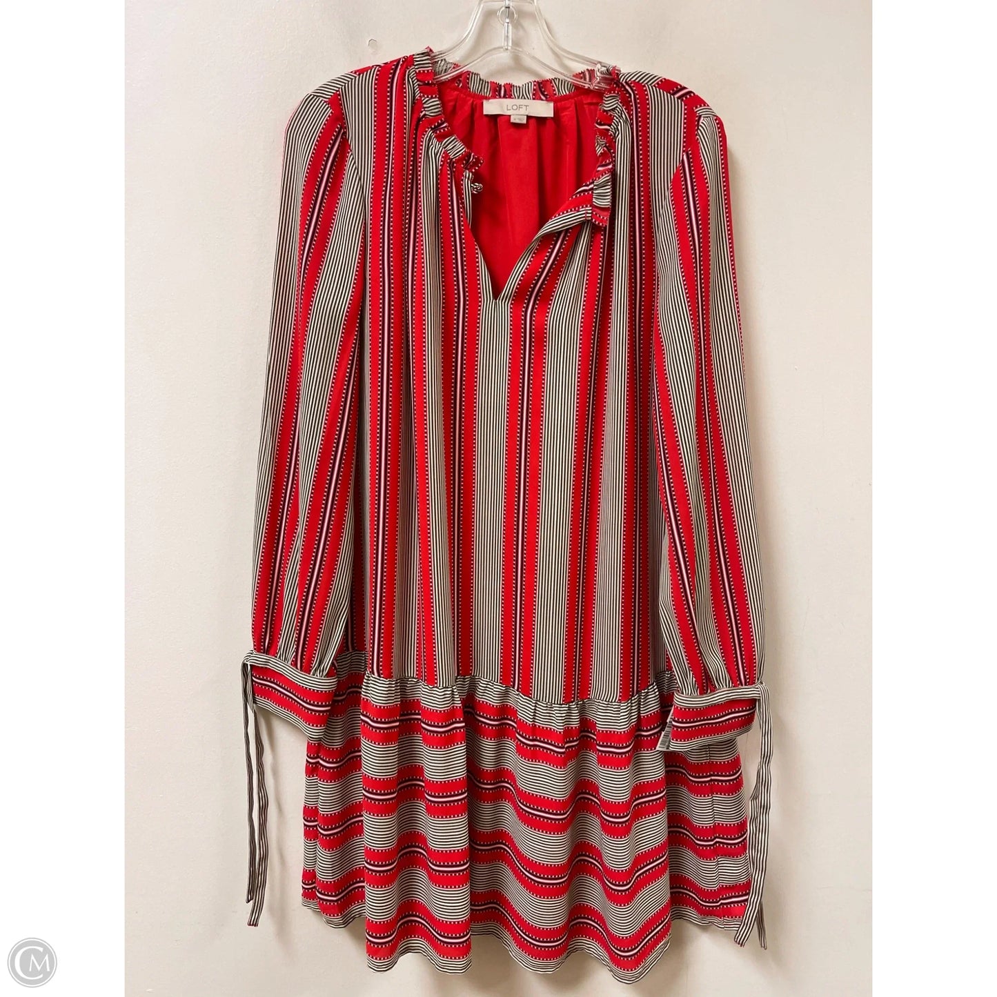 Dress Casual Short By Loft In Green & Red, Size: M