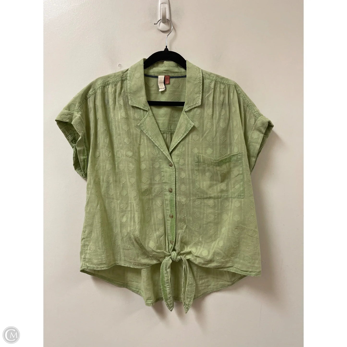 Blouse Short Sleeve By Pilcro In Green, Size: L
