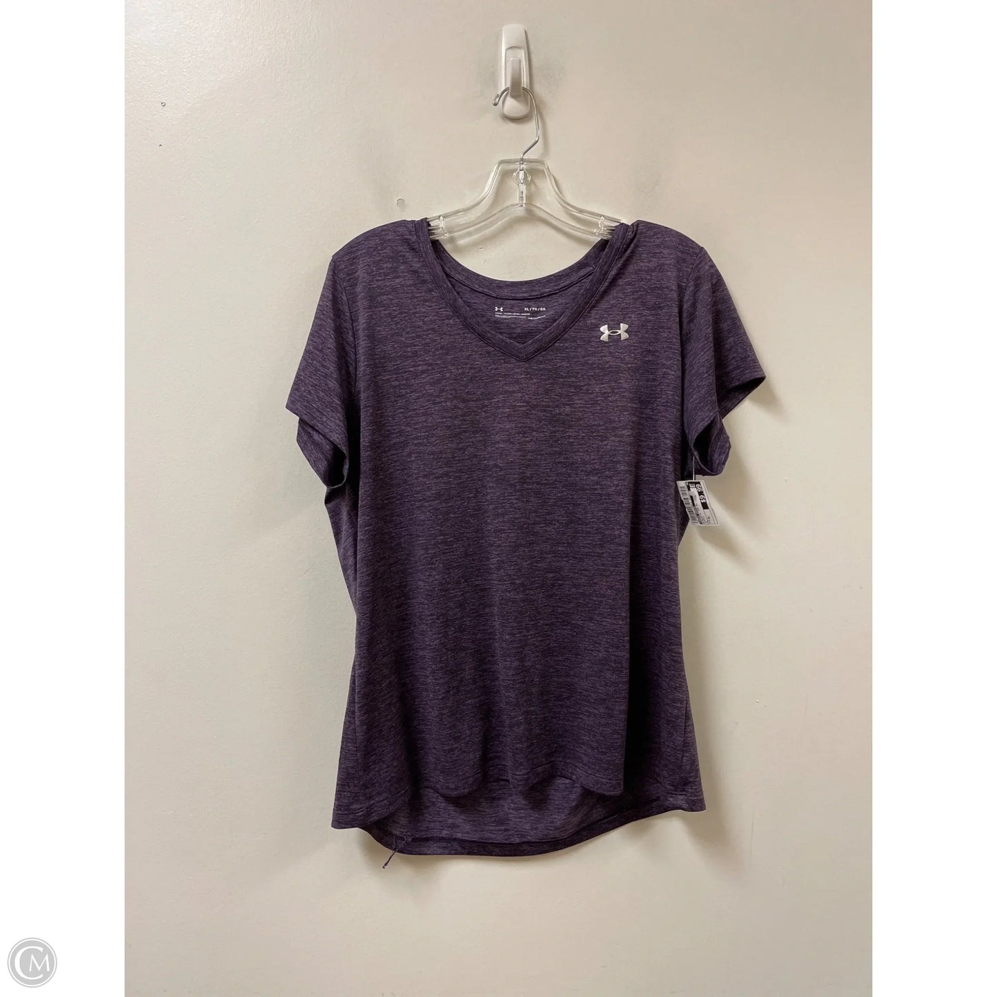 Athletic Top Short Sleeve By Under Armour In Purple, Size: Xl
