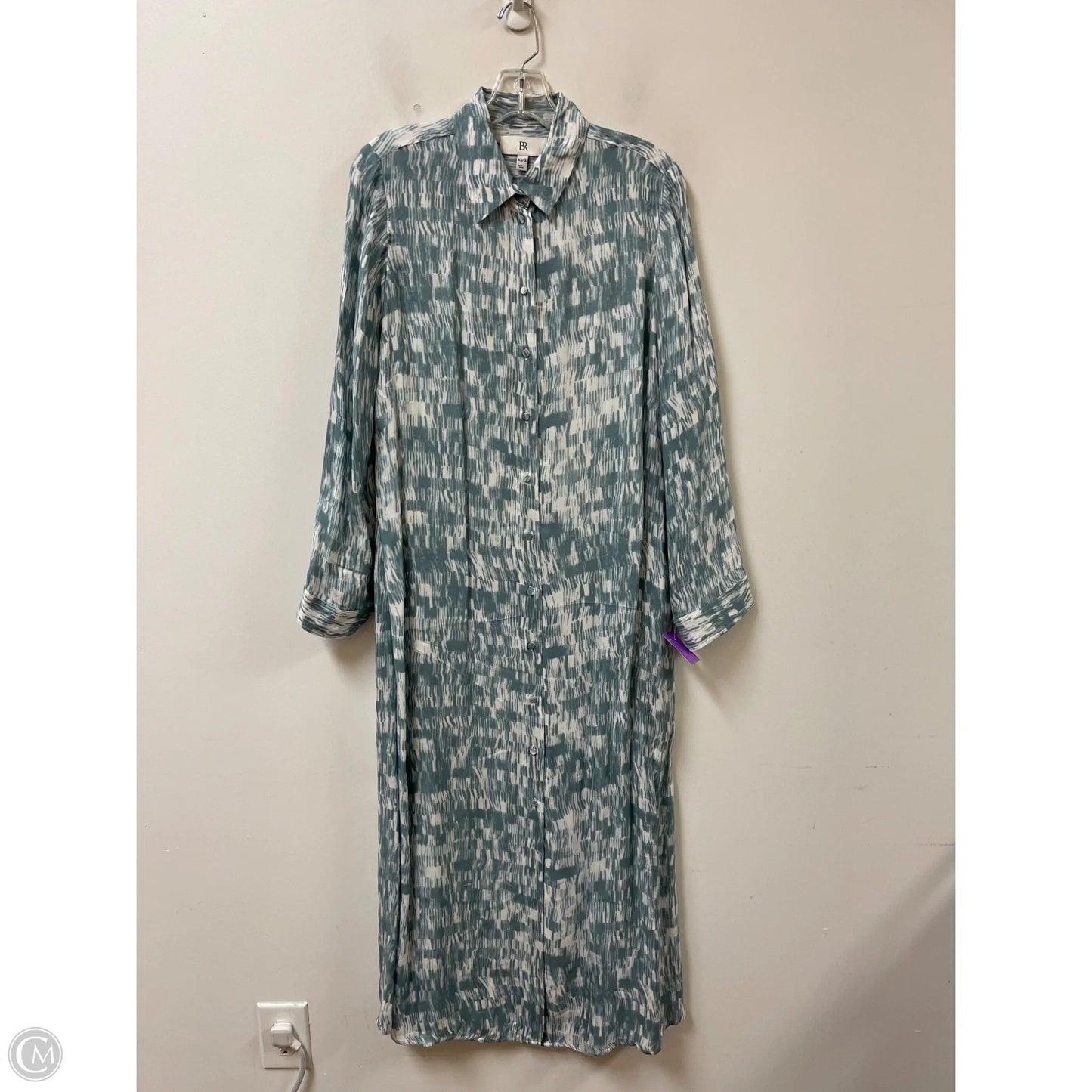 Dress Casual Maxi By Banana Republic In Blue & White, Size: Xs