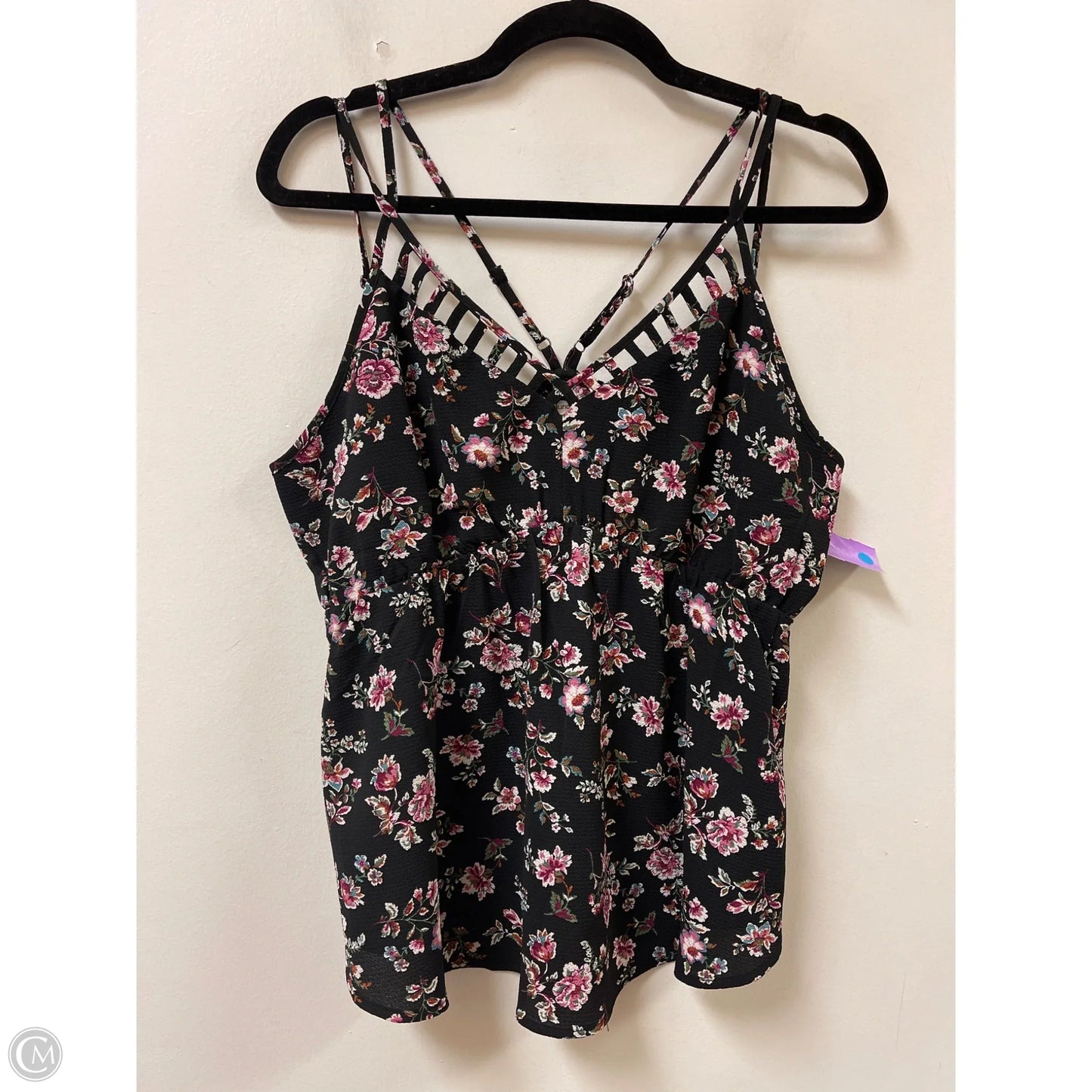 Top Sleeveless By Maurices In Floral Print, Size: L