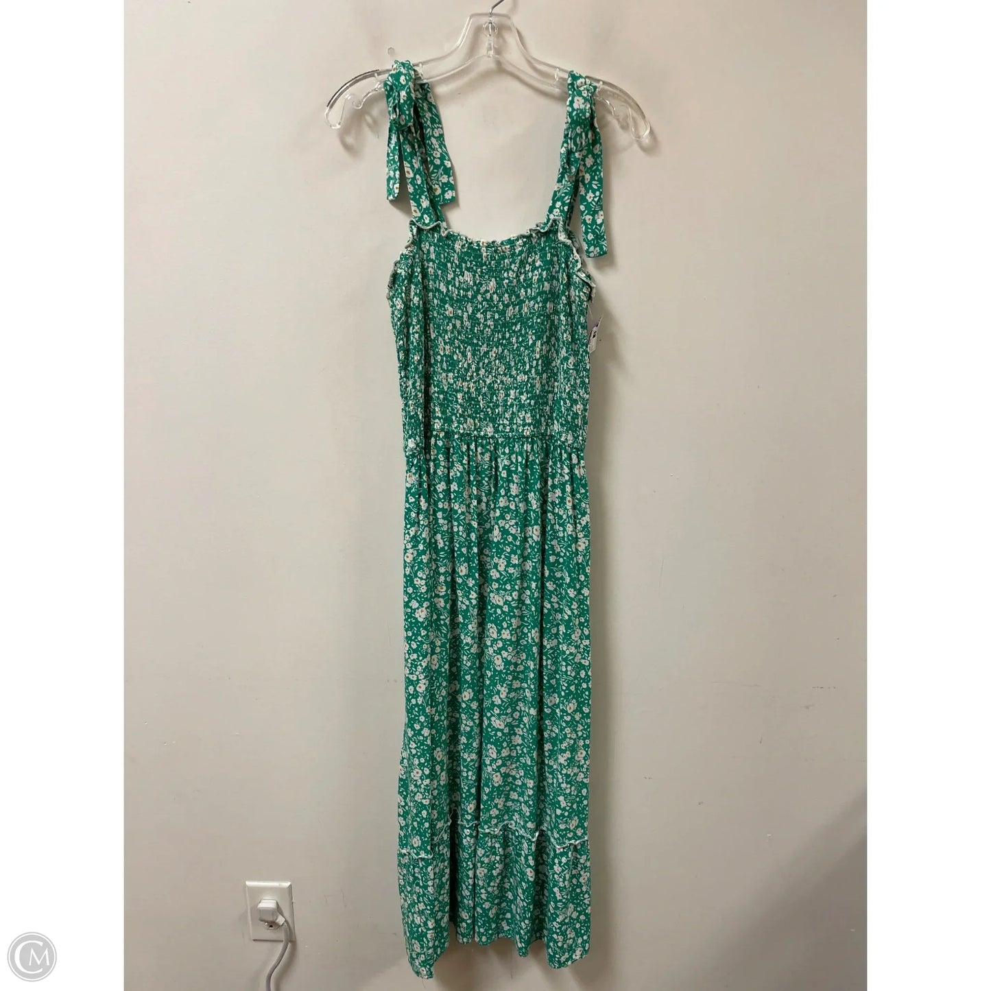 Dress Casual Maxi By Zesica In Green & White, Size: L