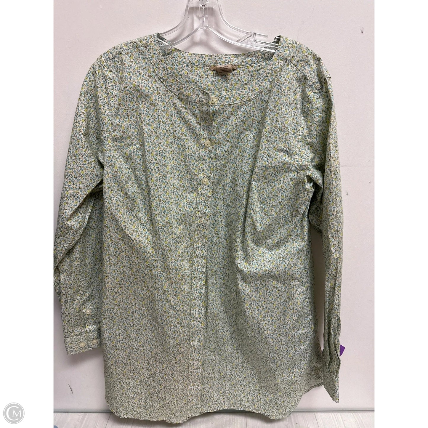 Blouse Long Sleeve By Duluth Trading In Floral Print, Size: M