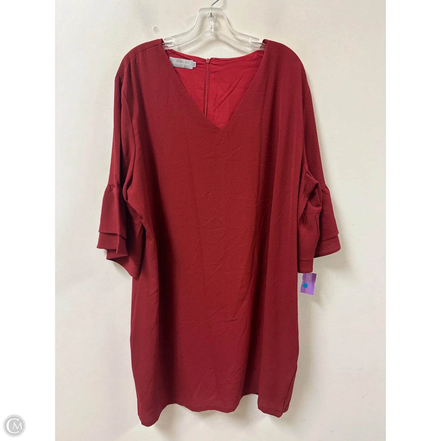 Dress Casual Short By Clothes Mentor In Red, Size: 3x